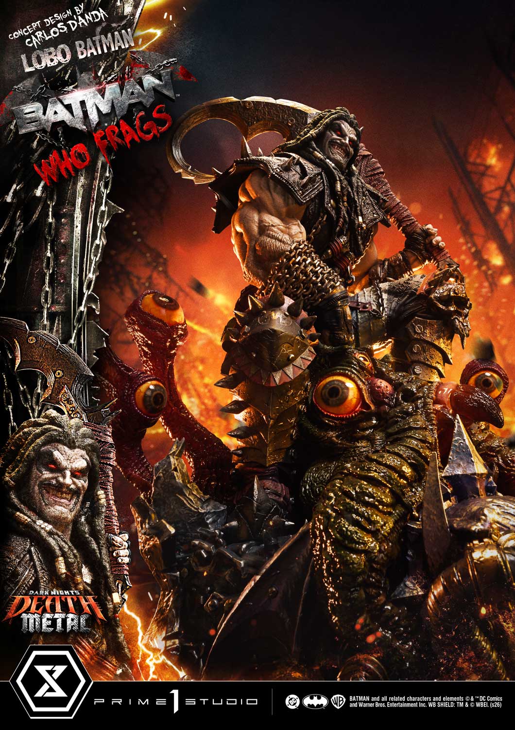 Dark Nights: Death Metal Museum Masterline Lobo Batman: Batman Who Frags 1/3 Scale Statue Gallery Image 13