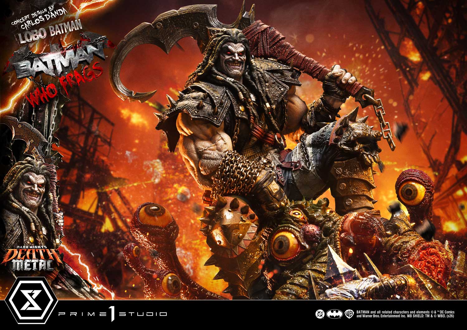Dark Nights: Death Metal Museum Masterline Lobo Batman: Batman Who Frags (Deluxe Ver.) 1/3 Scale Statue Gallery Image 14