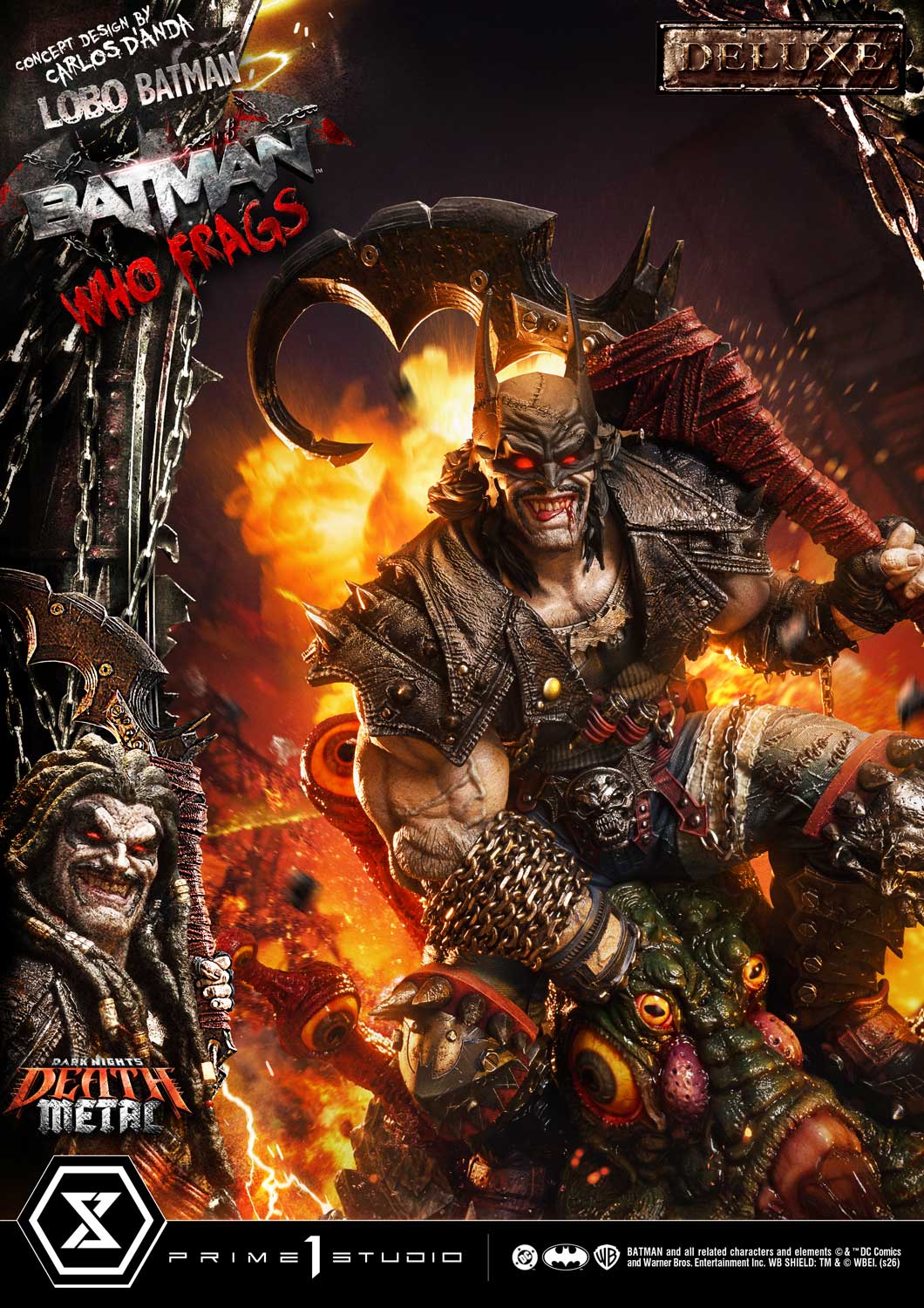 Dark Nights: Death Metal Museum Masterline Lobo Batman: Batman Who Frags (Deluxe Ver.) 1/3 Scale Statue Gallery Image 15