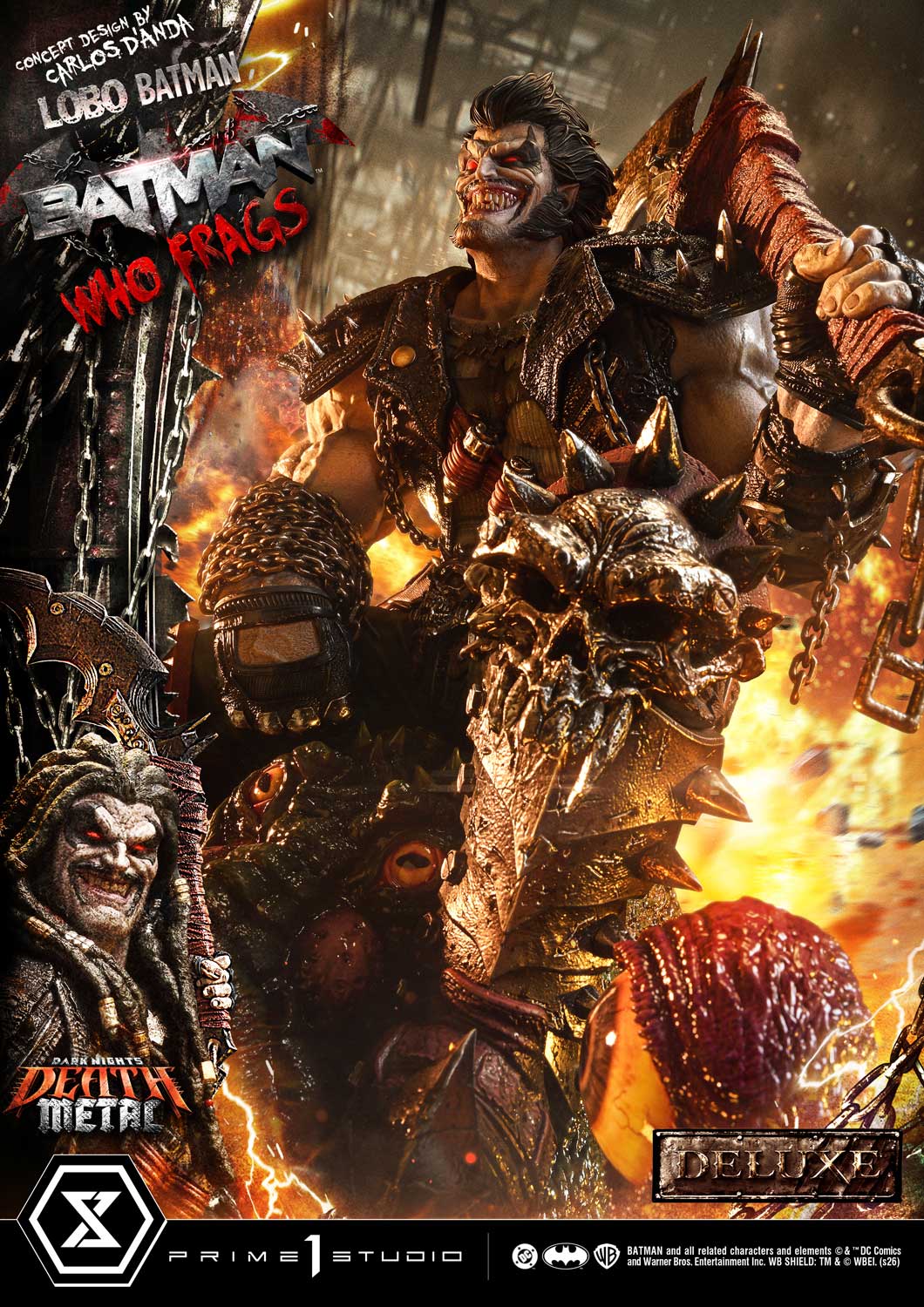 Dark Nights: Death Metal Museum Masterline Lobo Batman: Batman Who Frags (Deluxe Ver.) 1/3 Scale Statue Gallery Image 23