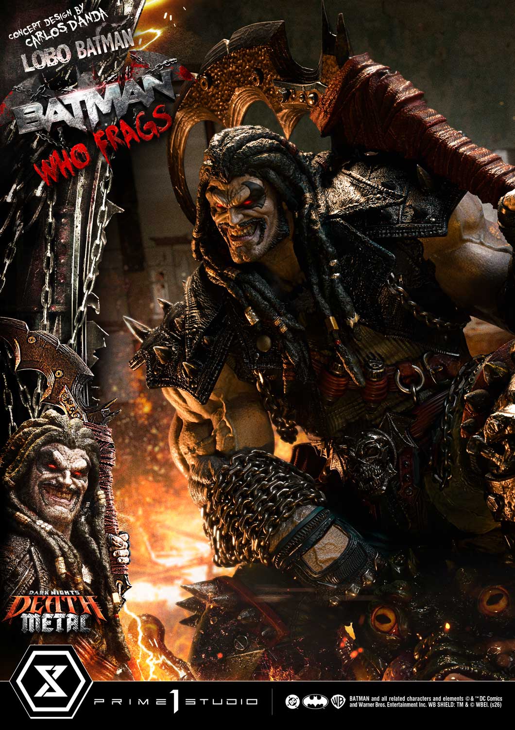 Dark Nights: Death Metal Museum Masterline Lobo Batman: Batman Who Frags (Deluxe Ver.) 1/3 Scale Statue Gallery Image 24