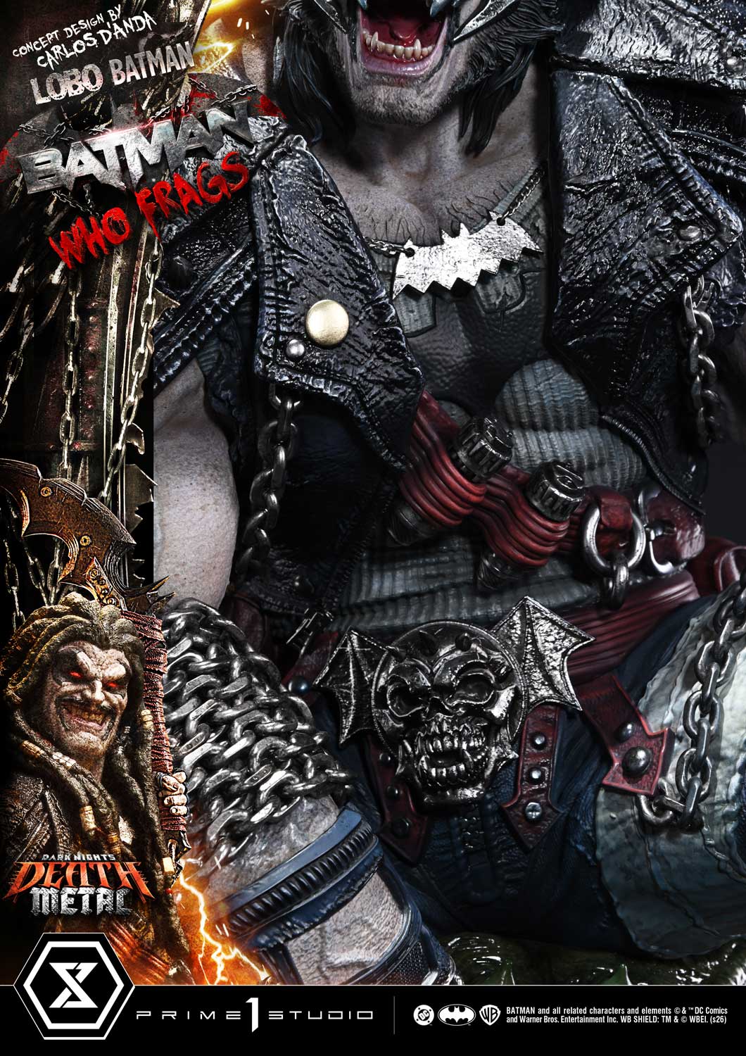 Dark Nights: Death Metal Museum Masterline Lobo Batman: Batman Who Frags (Deluxe Ver.) 1/3 Scale Statue Gallery Image 48