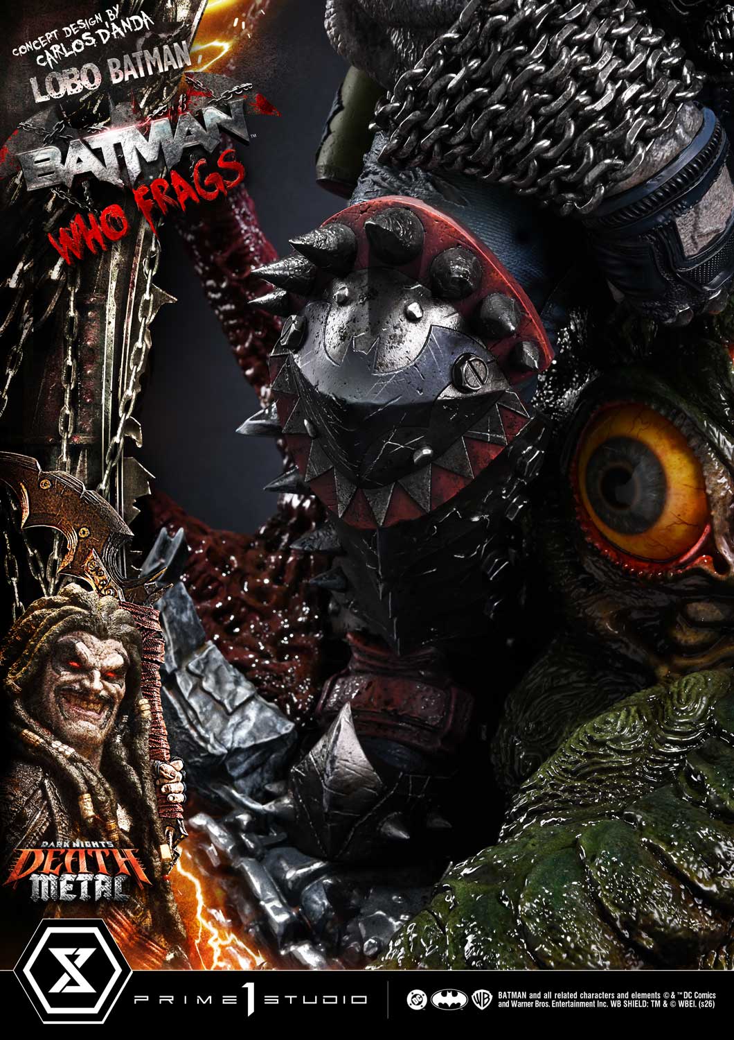 Dark Nights: Death Metal Museum Masterline Lobo Batman: Batman Who Frags (Deluxe Ver.) 1/3 Scale Statue Gallery Image 45
