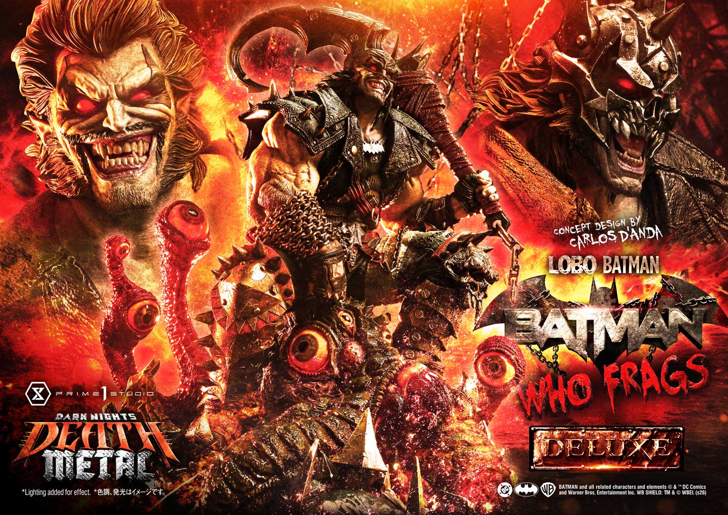 Dark Nights: Death Metal Museum Masterline Lobo Batman: Batman Who Frags (Deluxe Ver.) 1/3 Scale Statue Gallery Image 3