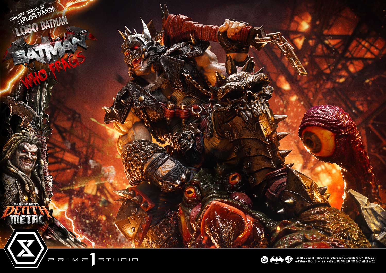 Dark Nights: Death Metal Museum Masterline Lobo Batman: Batman Who Frags (Deluxe Ver.) 1/3 Scale Statue Gallery Image 13
