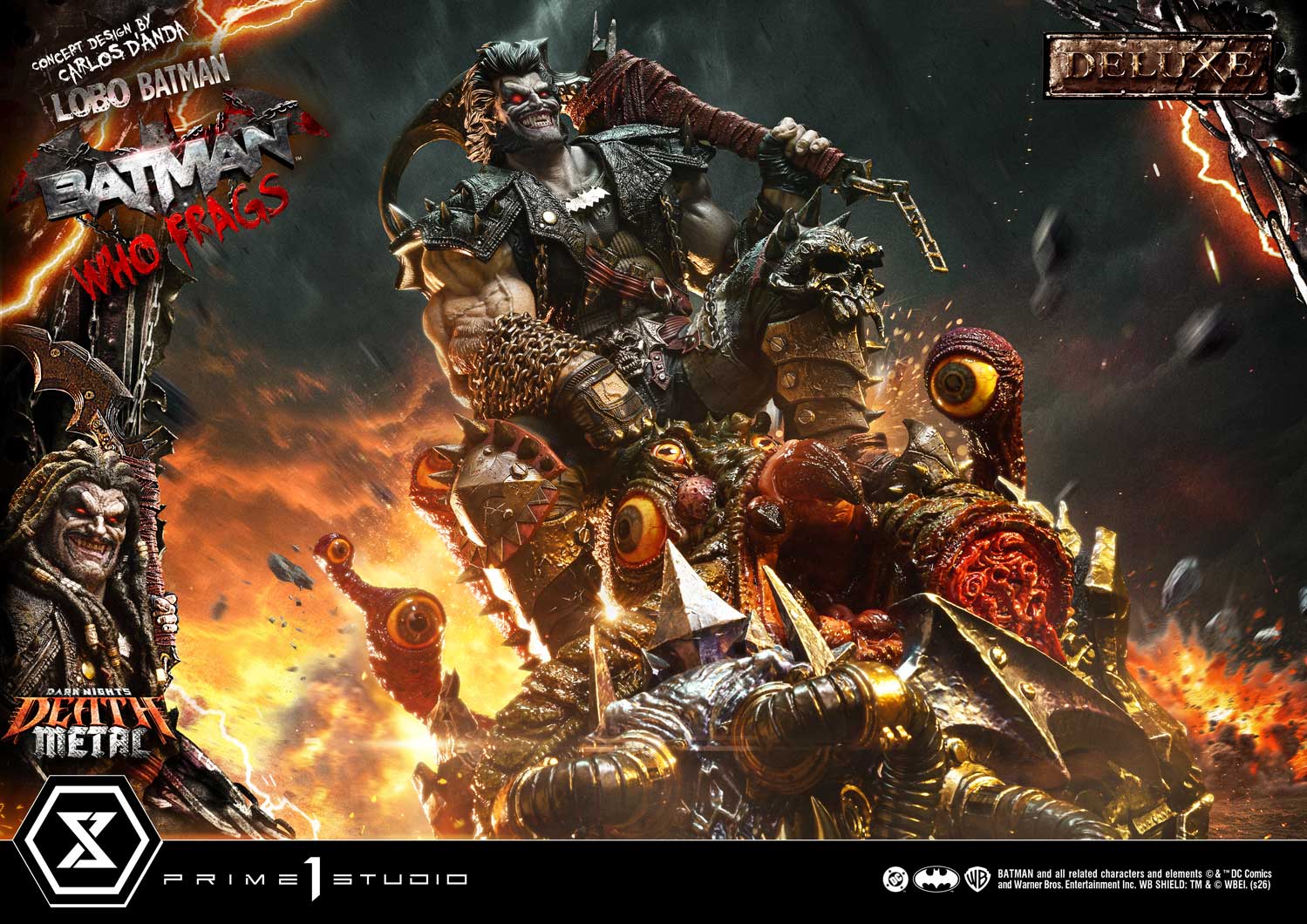 Dark Nights: Death Metal Museum Masterline Lobo Batman: Batman Who Frags (Deluxe Ver.) 1/3 Scale Statue Gallery Image 4