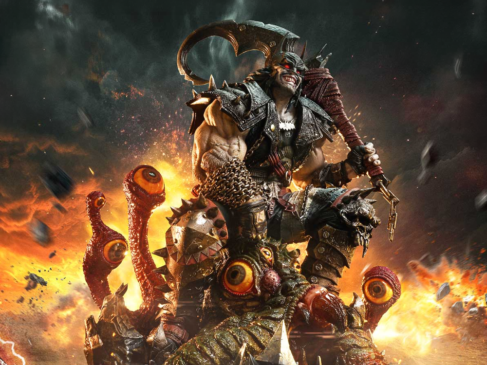 Dark Nights: Death Metal Museum Masterline Lobo Batman: Batman Who Frags (Deluxe Ver.) 1/3 Scale Statue Gallery Image 1