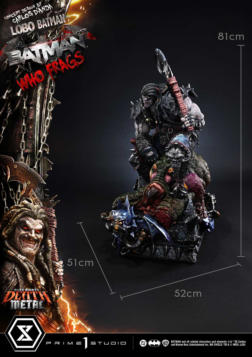 Dark Nights: Death Metal Museum Masterline Lobo Batman: Batman Who Frags (Deluxe Ver.) 1/3 Scale Statue Gallery Image 60