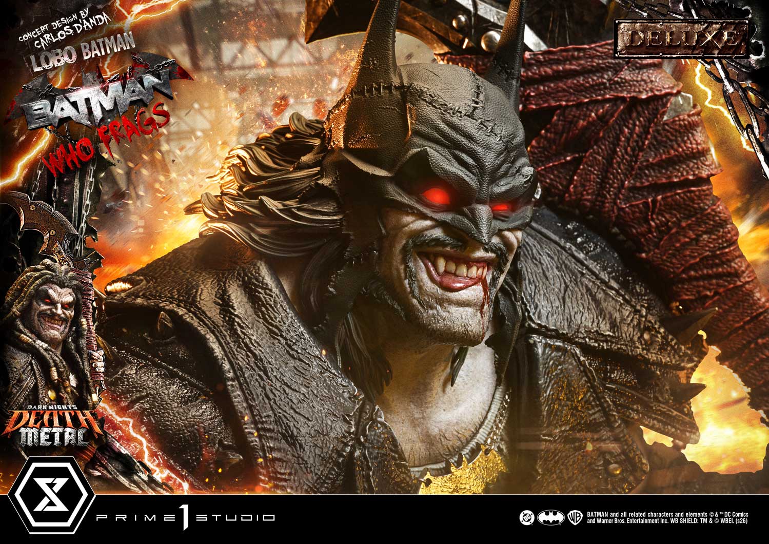 Dark Nights: Death Metal Museum Masterline Lobo Batman: Batman Who Frags (Deluxe Ver.) 1/3 Scale Statue Gallery Image 19