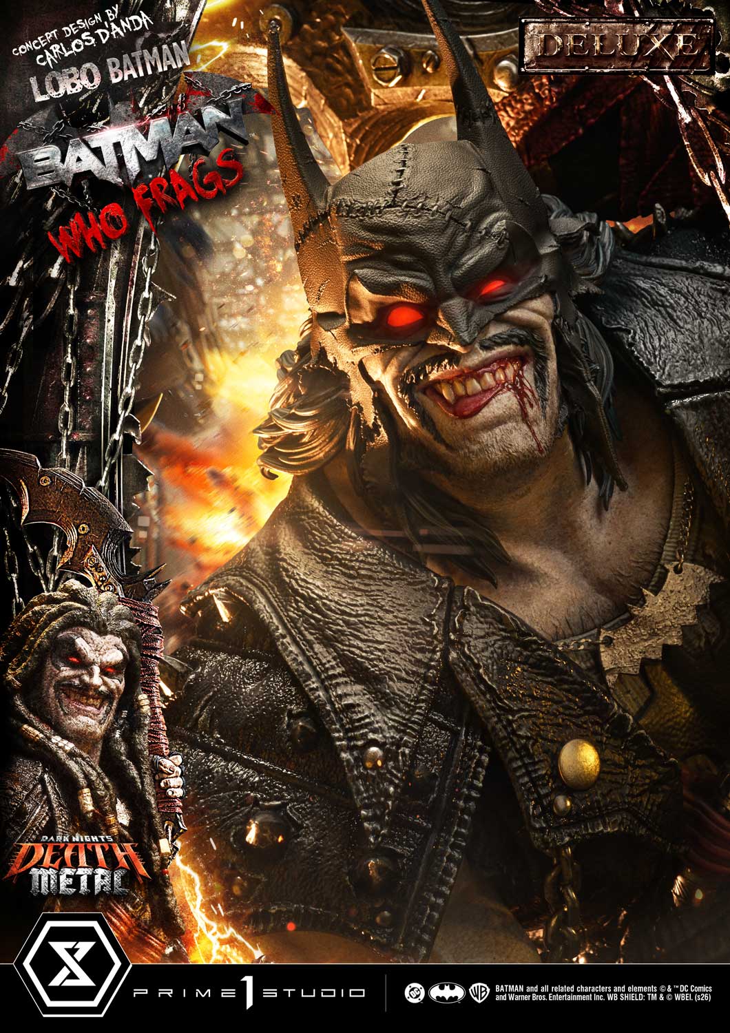 Dark Nights: Death Metal Museum Masterline Lobo Batman: Batman Who Frags (Deluxe Ver.) 1/3 Scale Statue Gallery Image 22