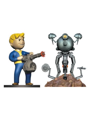 Image of Fallout Series 2 Vault Boy Heavy Gunner and Mr. Handy Mini Figure Set