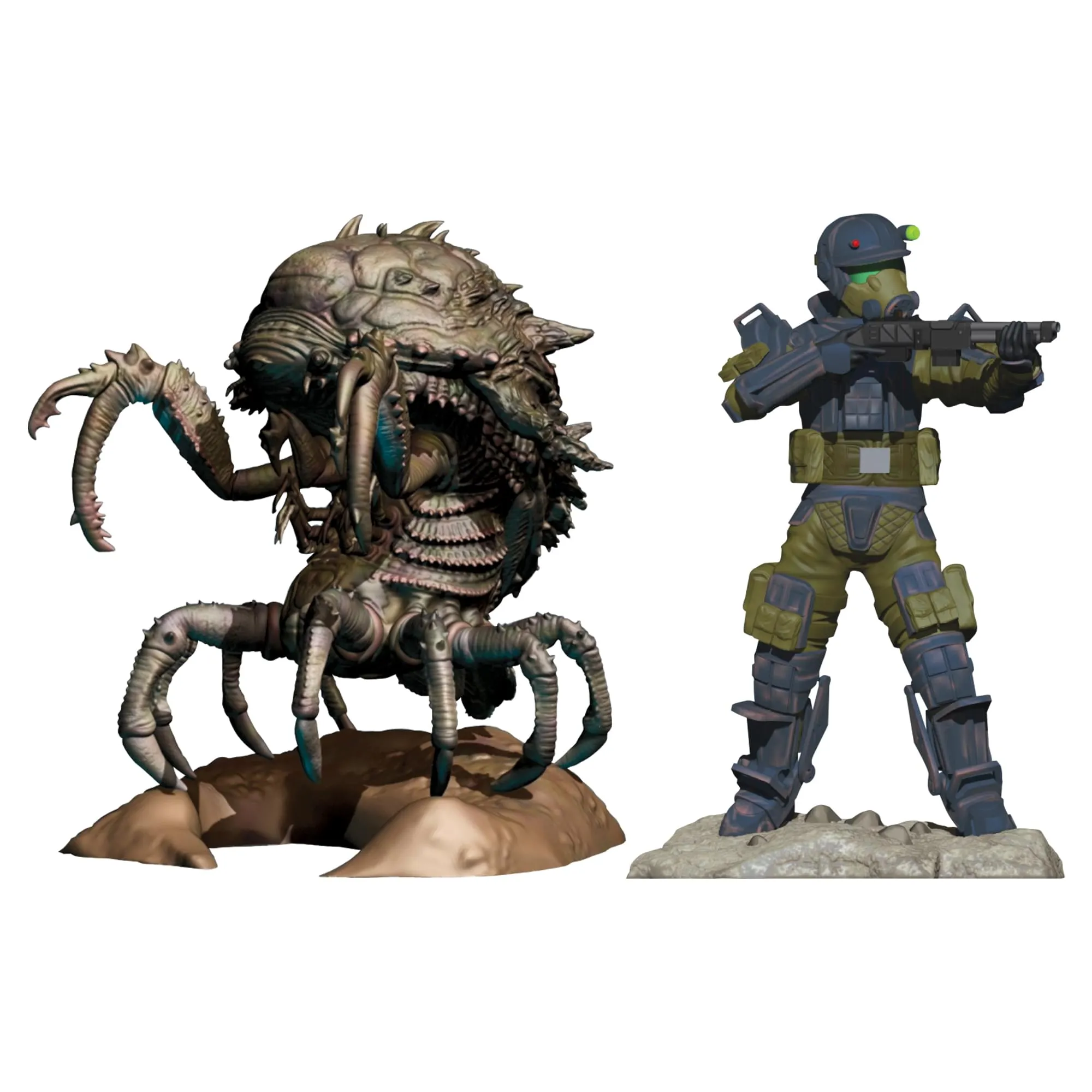 Fallout Series 2 Mirelurk Queen and Marine Armor Mini Figure Set Gallery Image 5