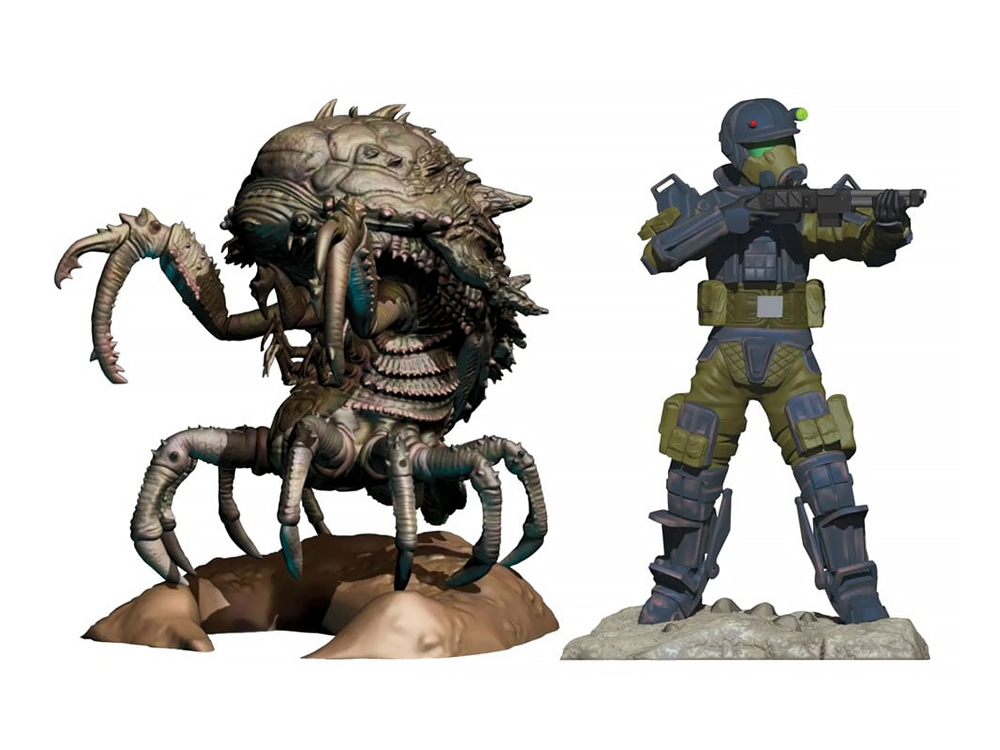 Fallout Series 2 Mirelurk Queen and Marine Armor Mini Figure Set Gallery Image 1