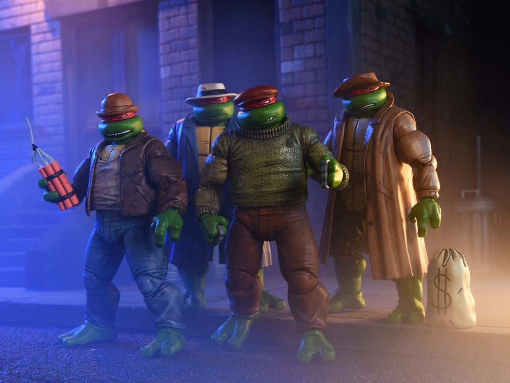 Teenage Mutant Ninja Turtles Gangster Turtles (Mirage Comics) Action Figure 4-Pack (Autographed and Cased) Gallery Image 1