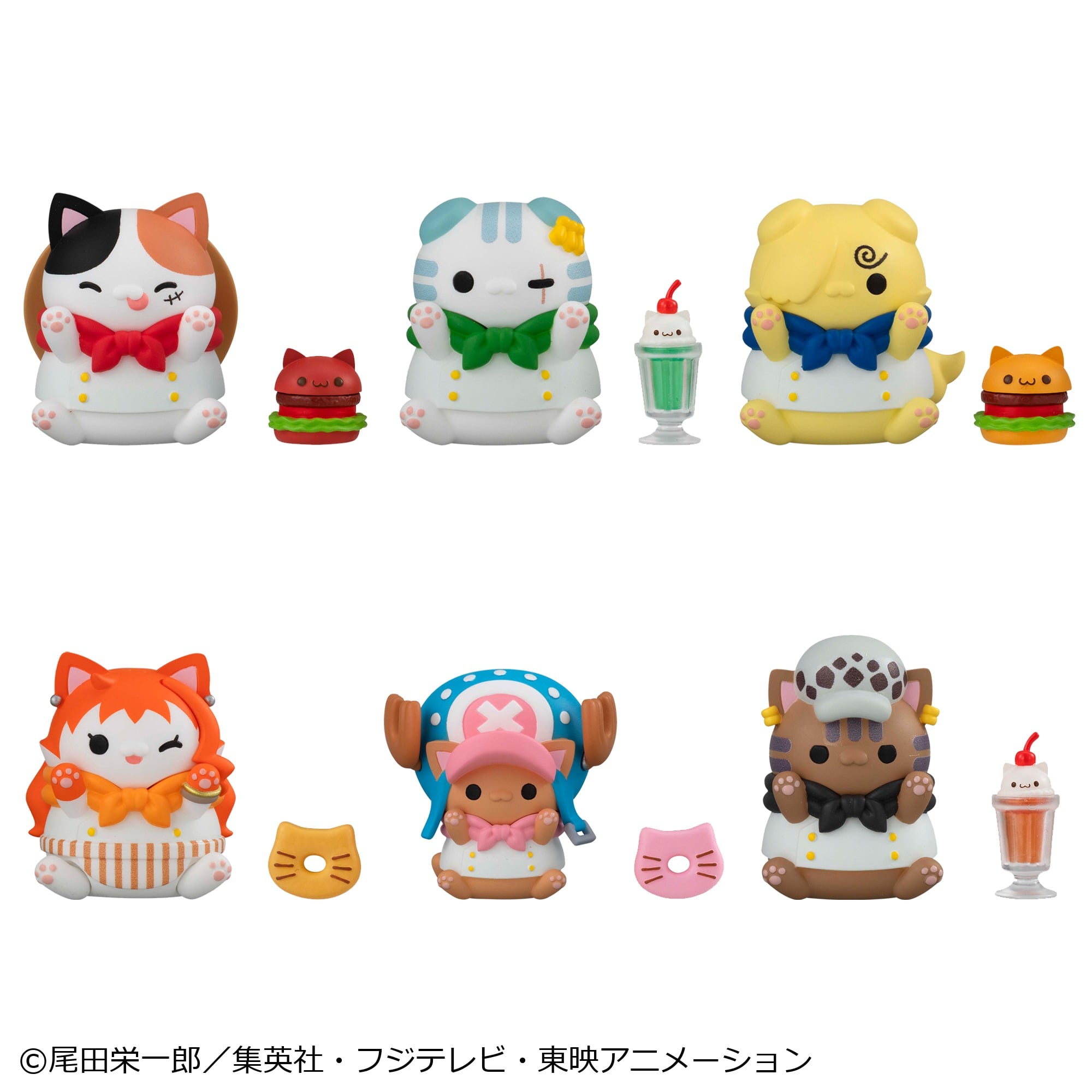 One Piece Mega Cat Project Nyan Piece Nyan! Diner! Box of 6 Random Figures Gallery Image 5