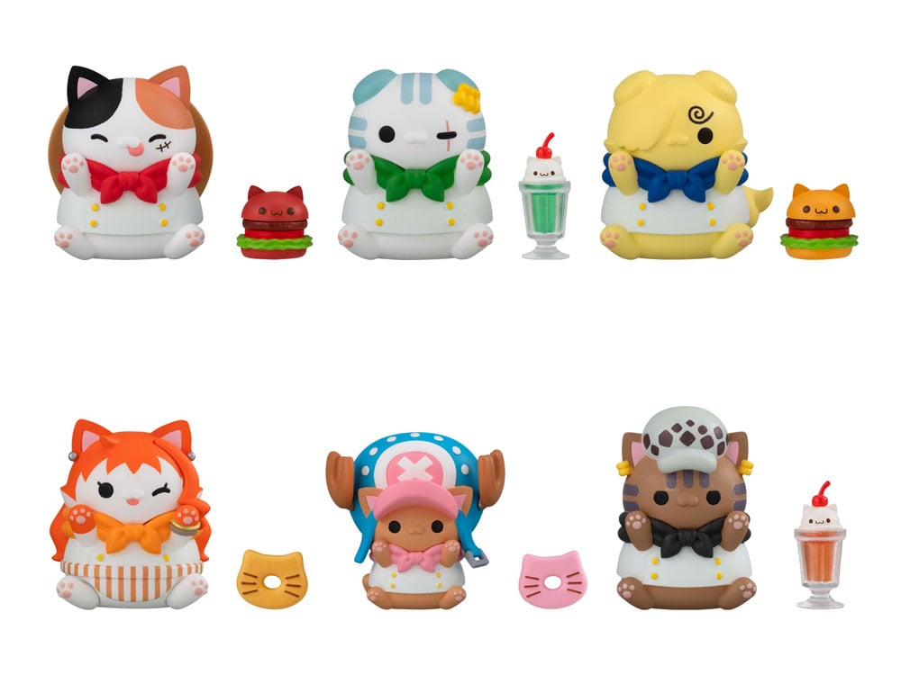 One Piece Mega Cat Project Nyan Piece Nyan! Diner! Box of 6 Random Figures Gallery Image 1