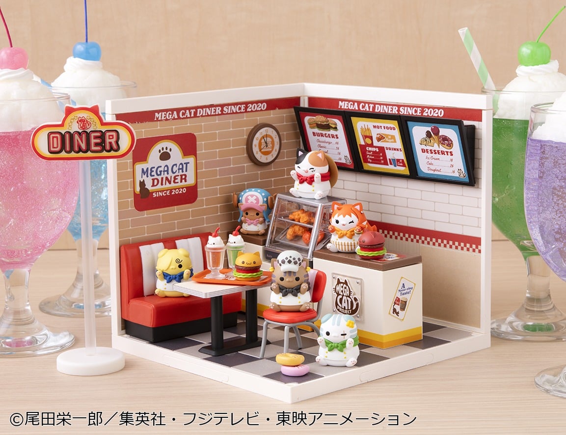 One Piece Mega Cat Project Nyan Piece Nyan! Diner! Box of 6 Random Figures Gallery Image 3