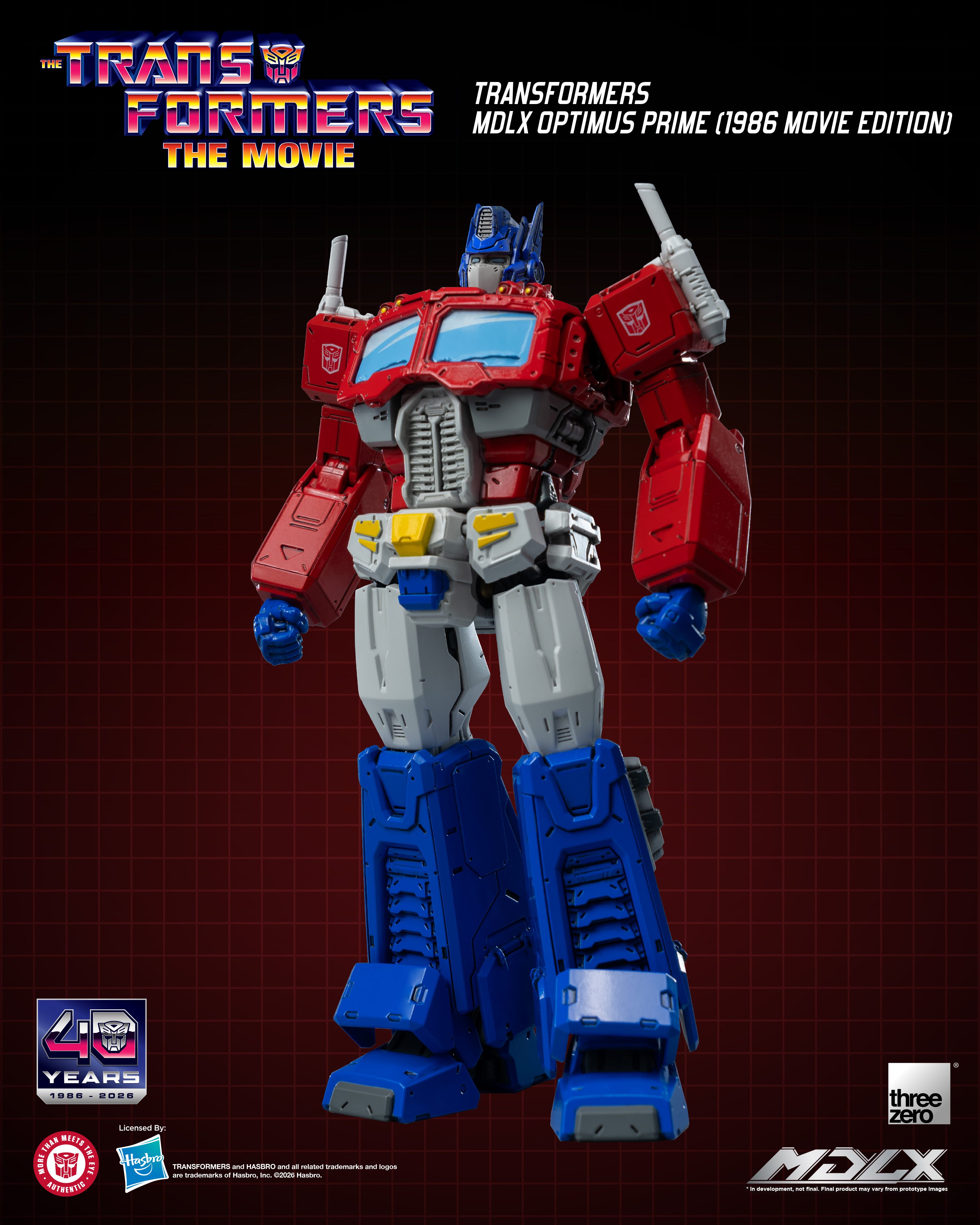 The Transformers: The Movie 40th Anniversary MDLX Optimus Prime