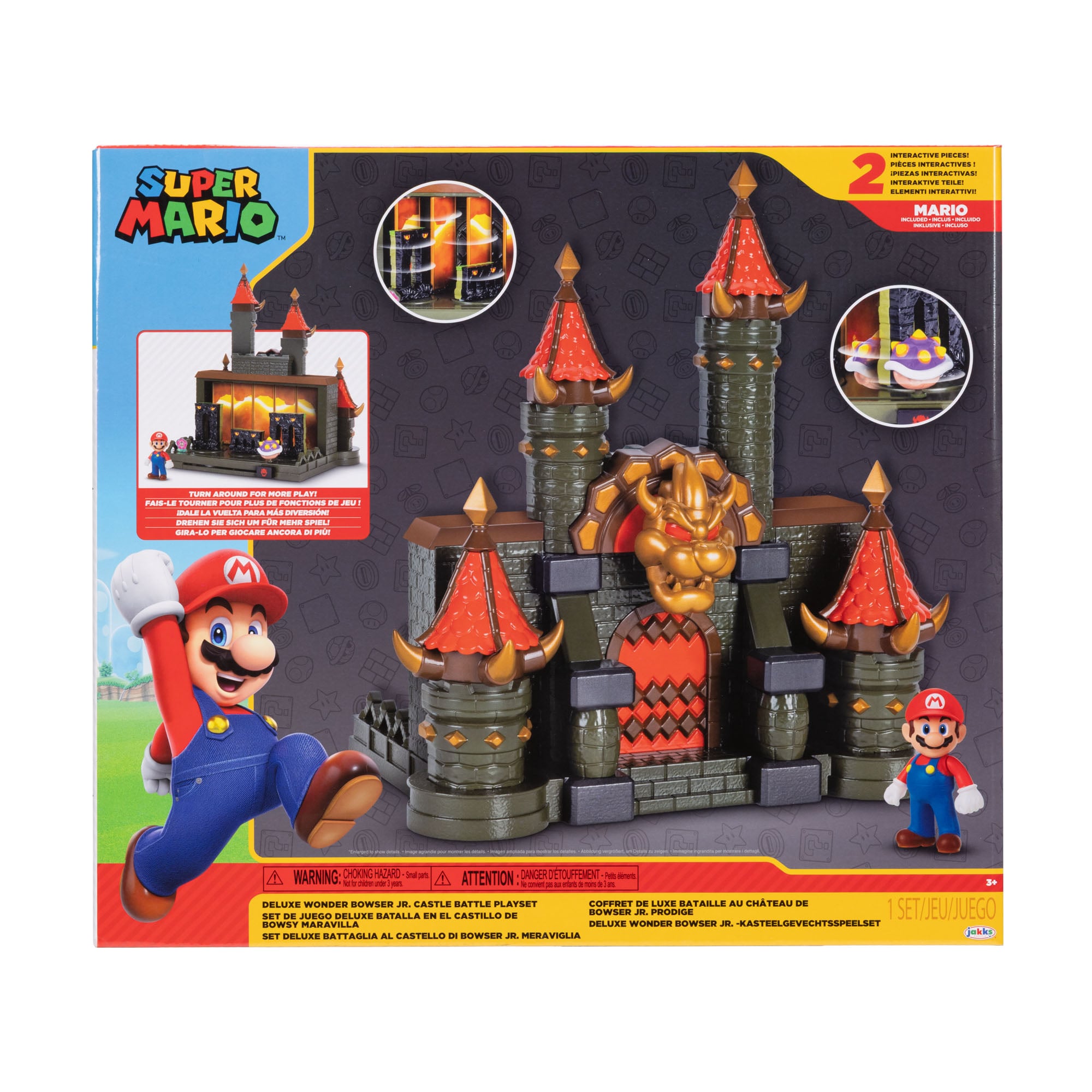 Super Mario Deluxe Wonder Bowser Jr. Castle Battle Playset Gallery Image 5