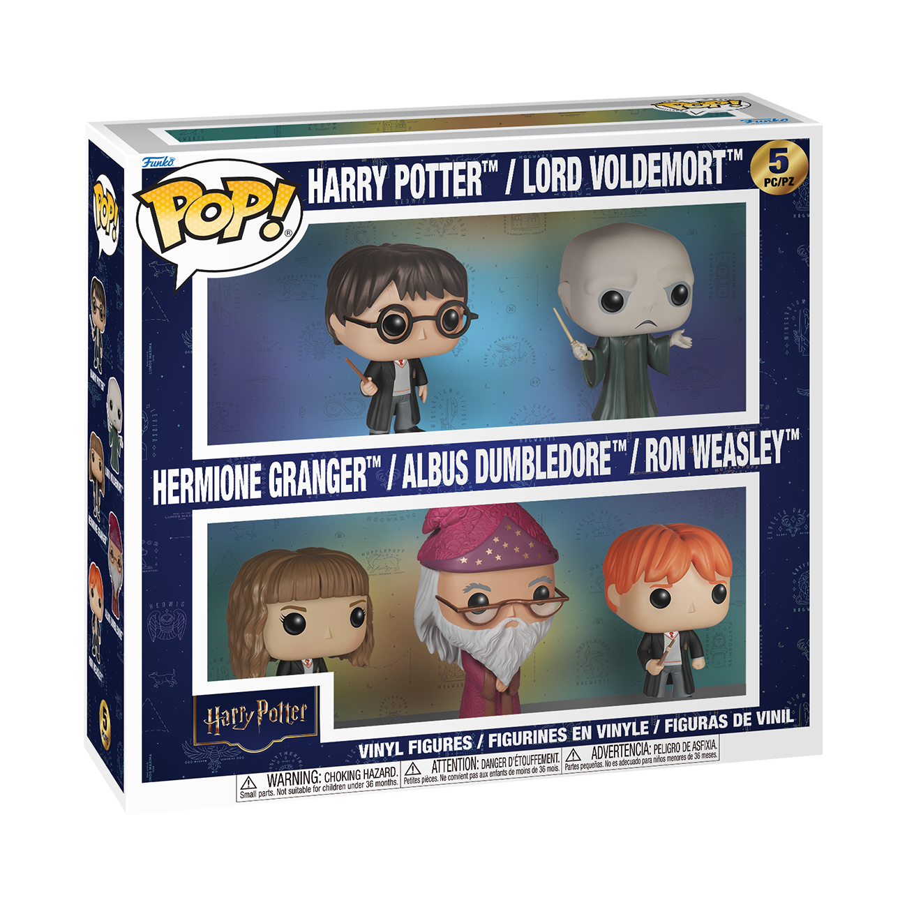 Harry Potter Pop! Harry Potter, Lord Voldemort, Hermione Granger, Albus Dumbledore & Ron Weasley Five-Pack Gallery Image 4