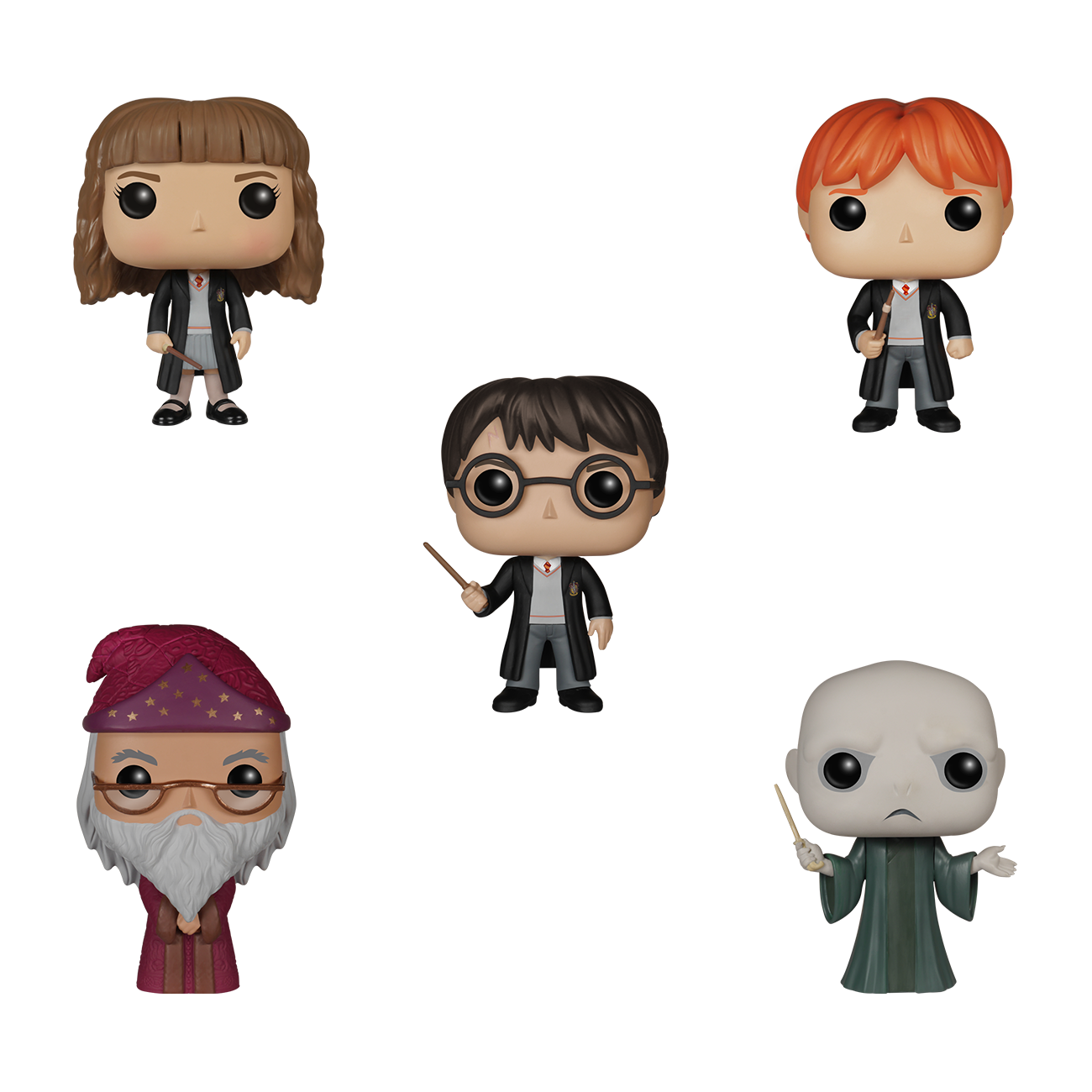 Harry Potter Pop! Harry Potter, Lord Voldemort, Hermione Granger, Albus Dumbledore & Ron Weasley Five-Pack Gallery Image 3