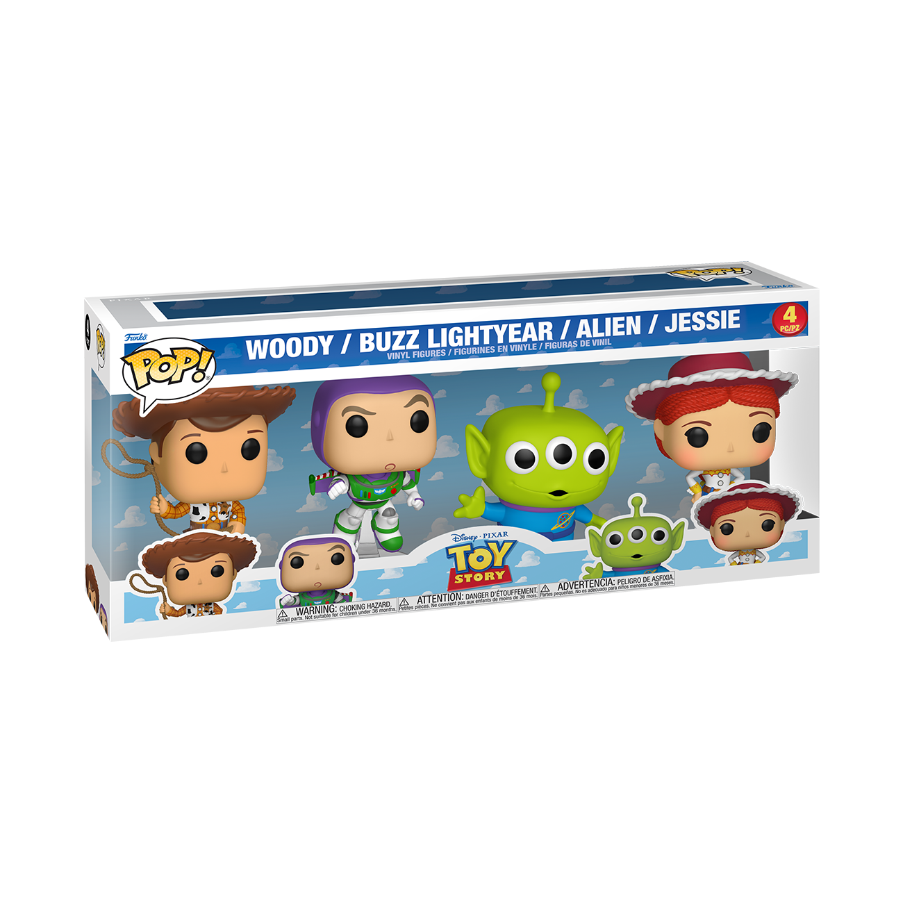 Funko POP! ToyStory4 5 ジェシー アトラス 2体セット Toy Story Pop! Woody, Buzz Lightyear, Alien & Jessie Four-Pack