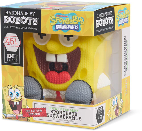SpongeBob SquarePants Handmade by Robots #451 SpongeBob SquarePants (Glow-in-the-Dark) Figure Gallery Image 7