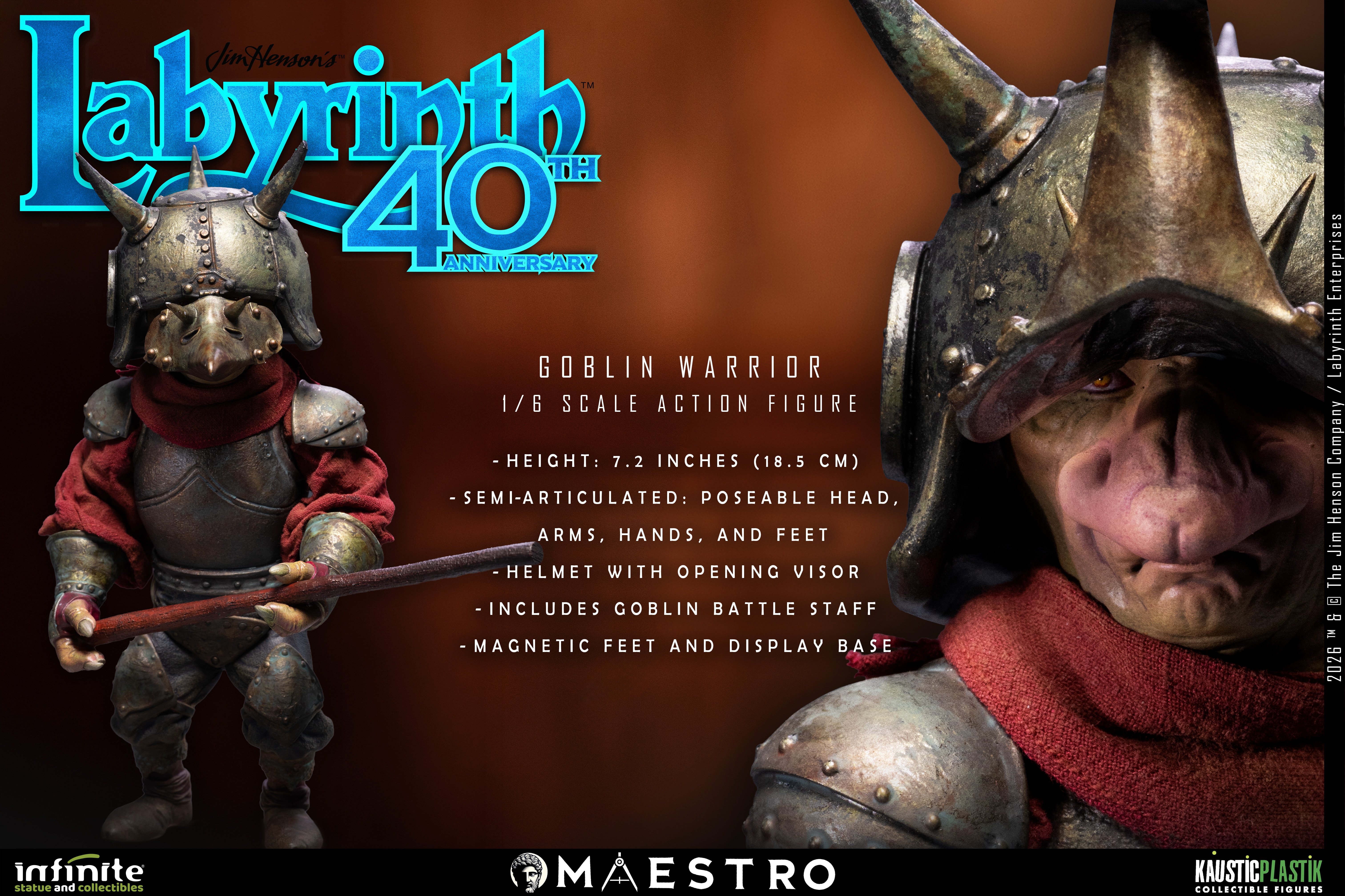 Labyrinth 40th Anniversary Goblin Warrior 1/6 Scale Action Figure