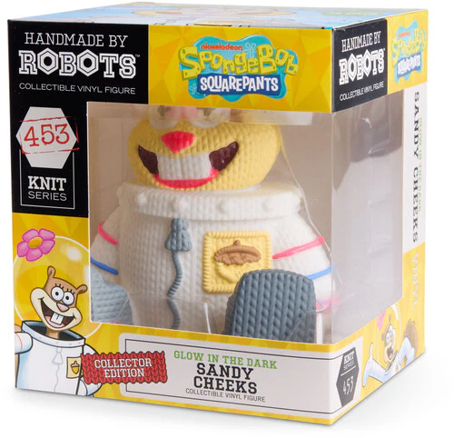 SpongeBob SquarePants Handmade by Robots #453 Sandy Cheeks Figure (Glow-in-the-Dark) Gallery Image 7