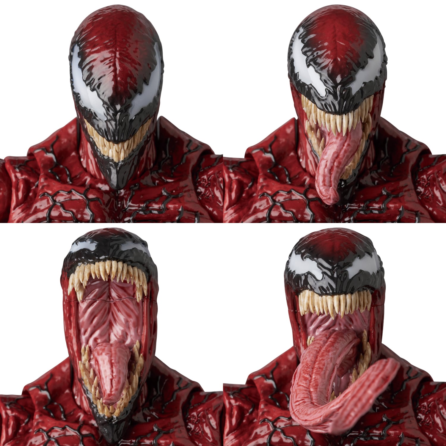 MAFEX No.323 Carnage - tampilan samping dengan senjata scythe