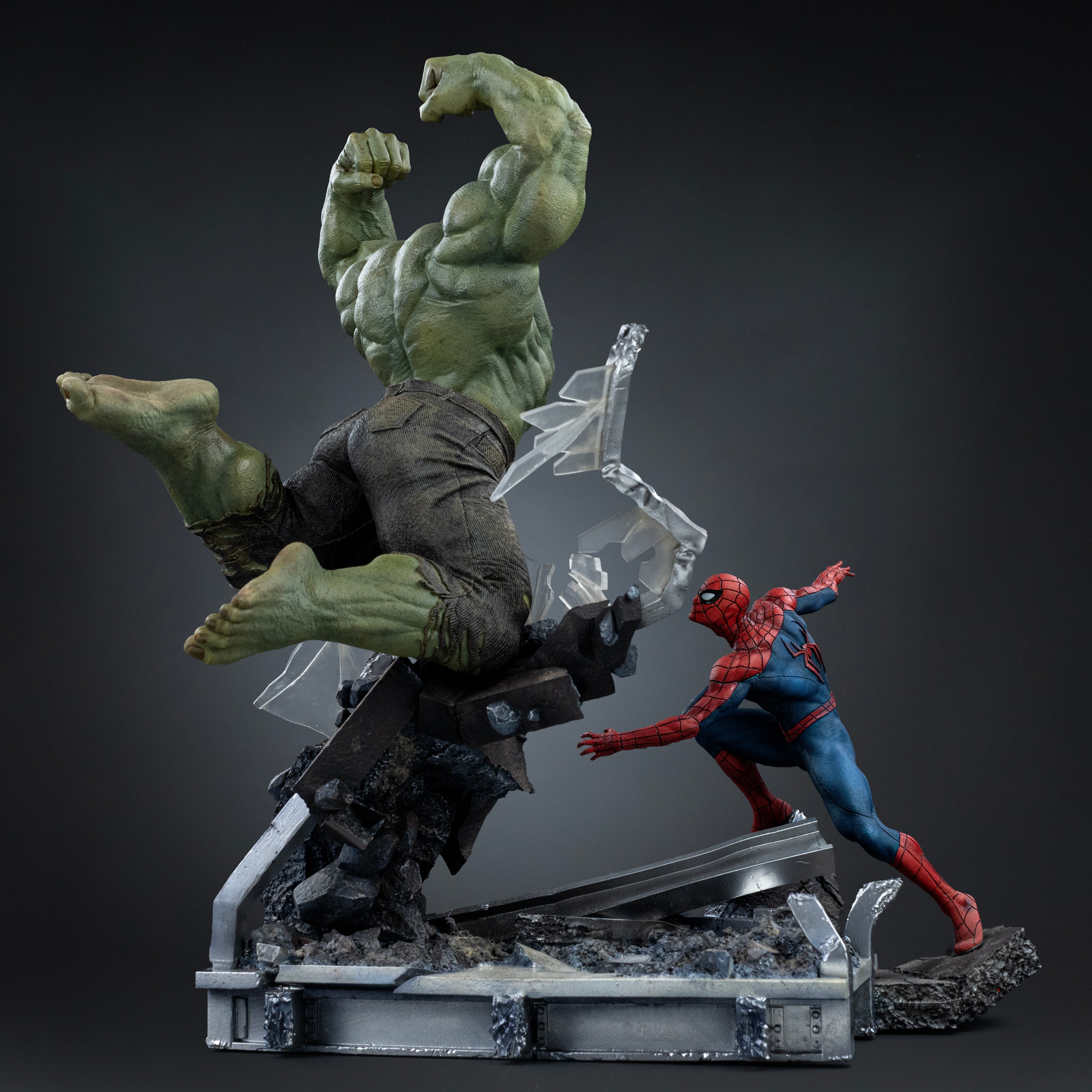 Spider-Man: Brand New Day Spider-Man vs Hulk 1/10 Art Scale Statue Gallery Image 7