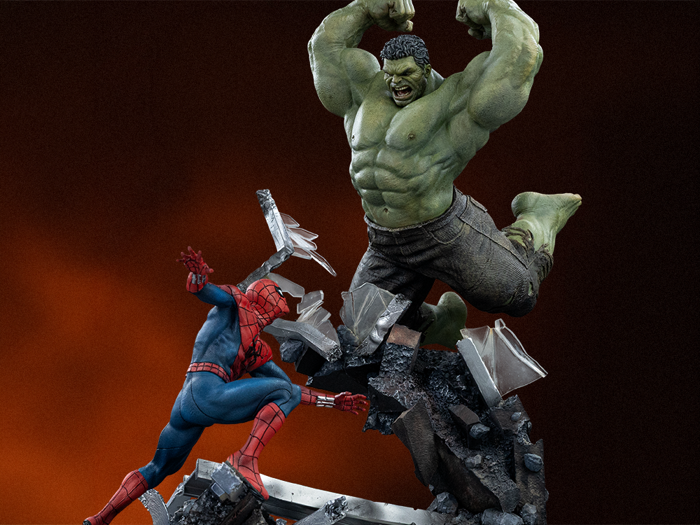 Spider-Man: Brand New Day Spider-Man vs Hulk 1/10 Art Scale Statue Gallery Image 1