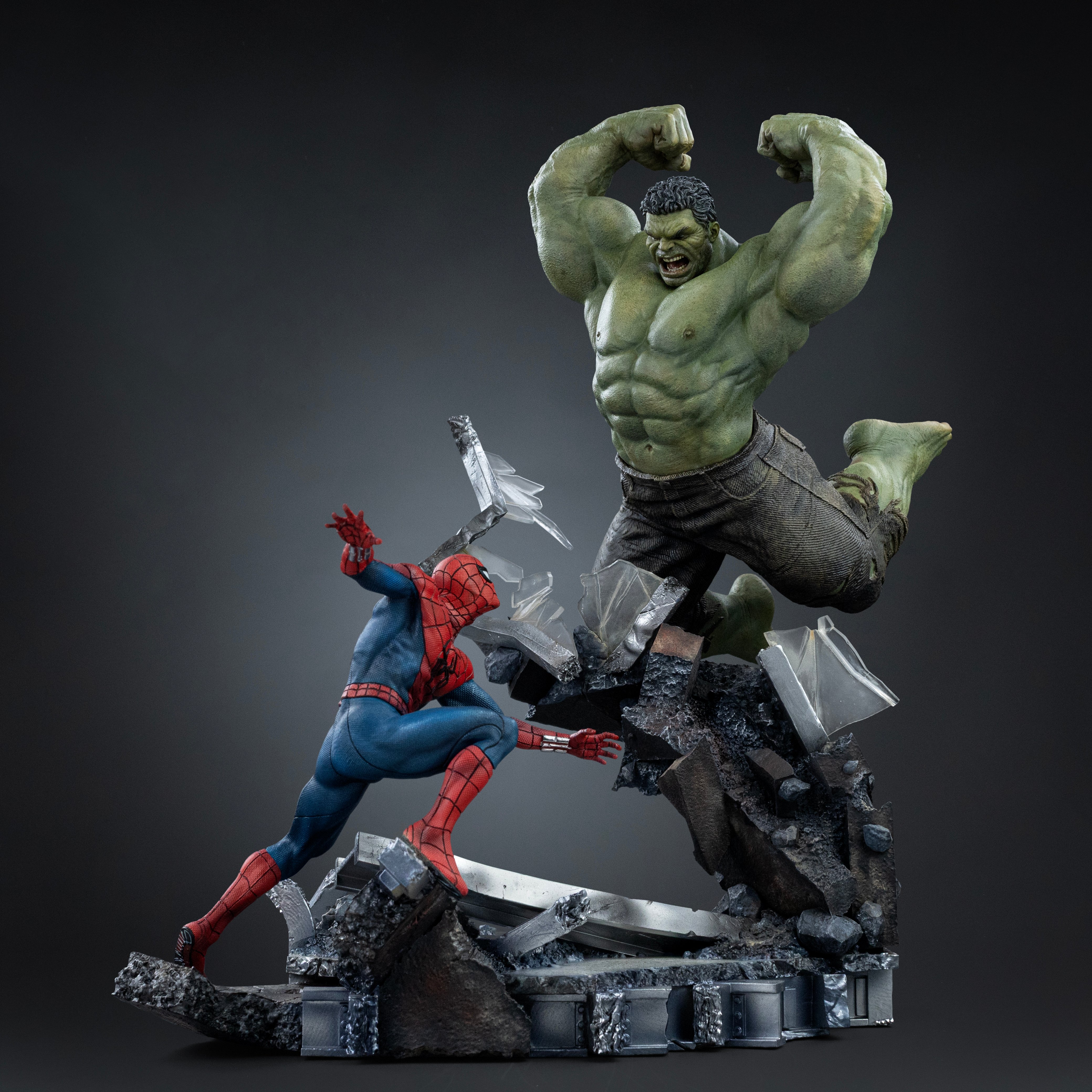 Spider-Man: Brand New Day Spider-Man vs Hulk 1/10 Art Scale Statue Gallery Image 3