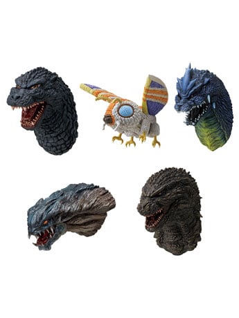 Godzilla Ichibansho Zakka Monster Head Magnet (Zero's Heartbeat) Box of 6 Random Magnets Gallery Image 2