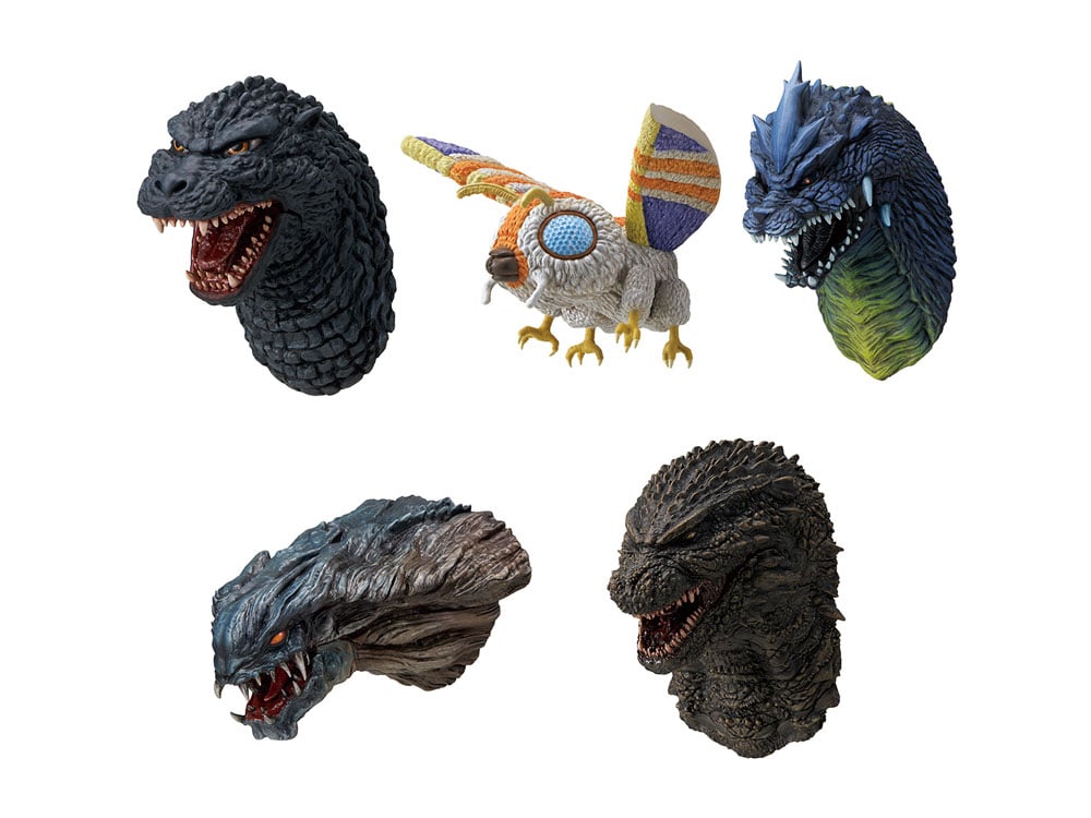 Godzilla Ichibansho Zakka Monster Head Magnet (Zero's Heartbeat) Box of 6 Random Magnets Gallery Image 1