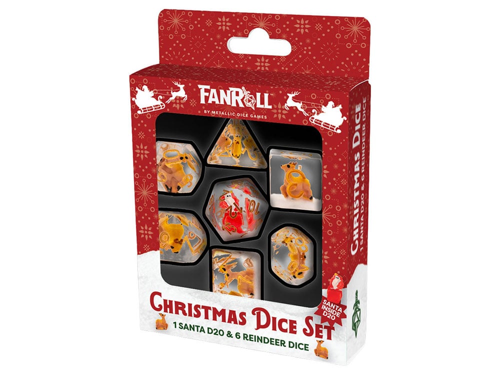Christmas Resin Dice Set Gallery Image 1