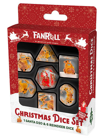 Christmas Resin Dice Set Gallery Image 2
