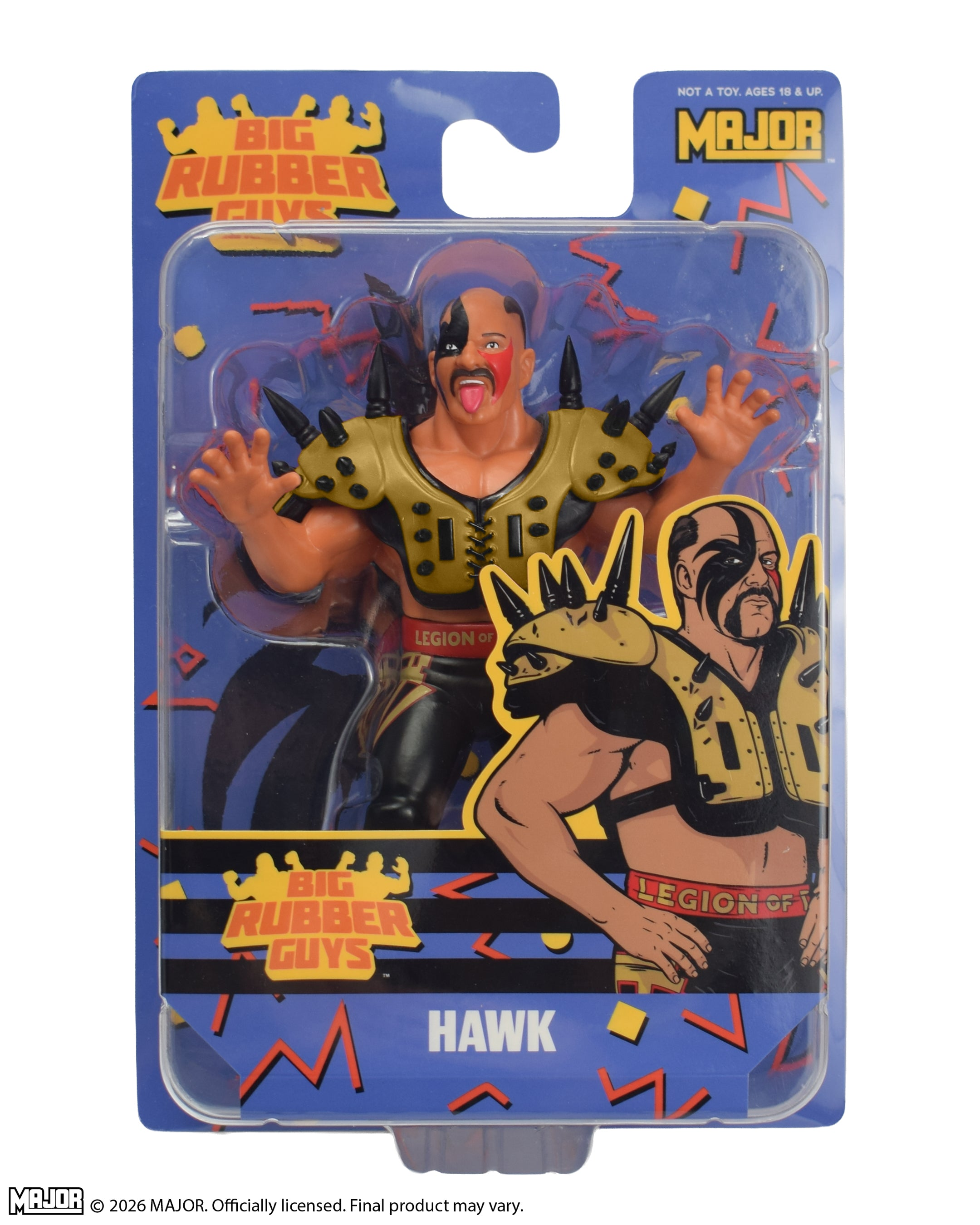 ROAD WARRIOR HAWK フィギュア Big Rubber Guys Road Warrior Hawk (Gold) Figure