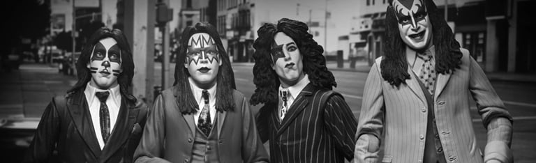 Image of KISS Dressed to Kill Action Figure Four-Pack