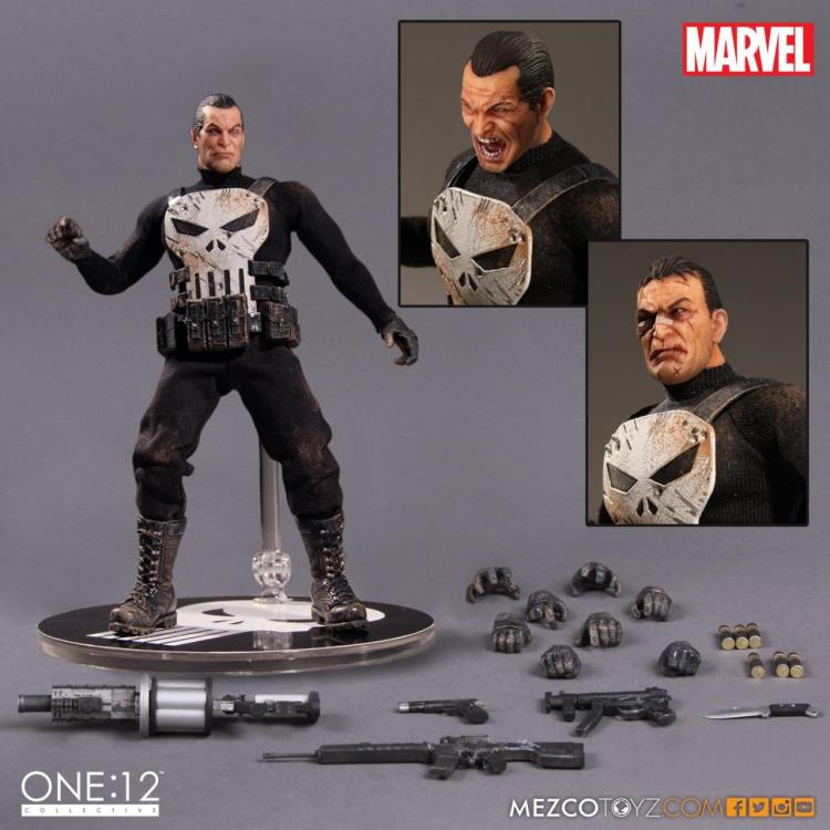 メズコ ワン12 パニッシャー（ mezco one 12） Mezco Toyz 1/12 Marvel The Punisher Action Figure Toy Model In
