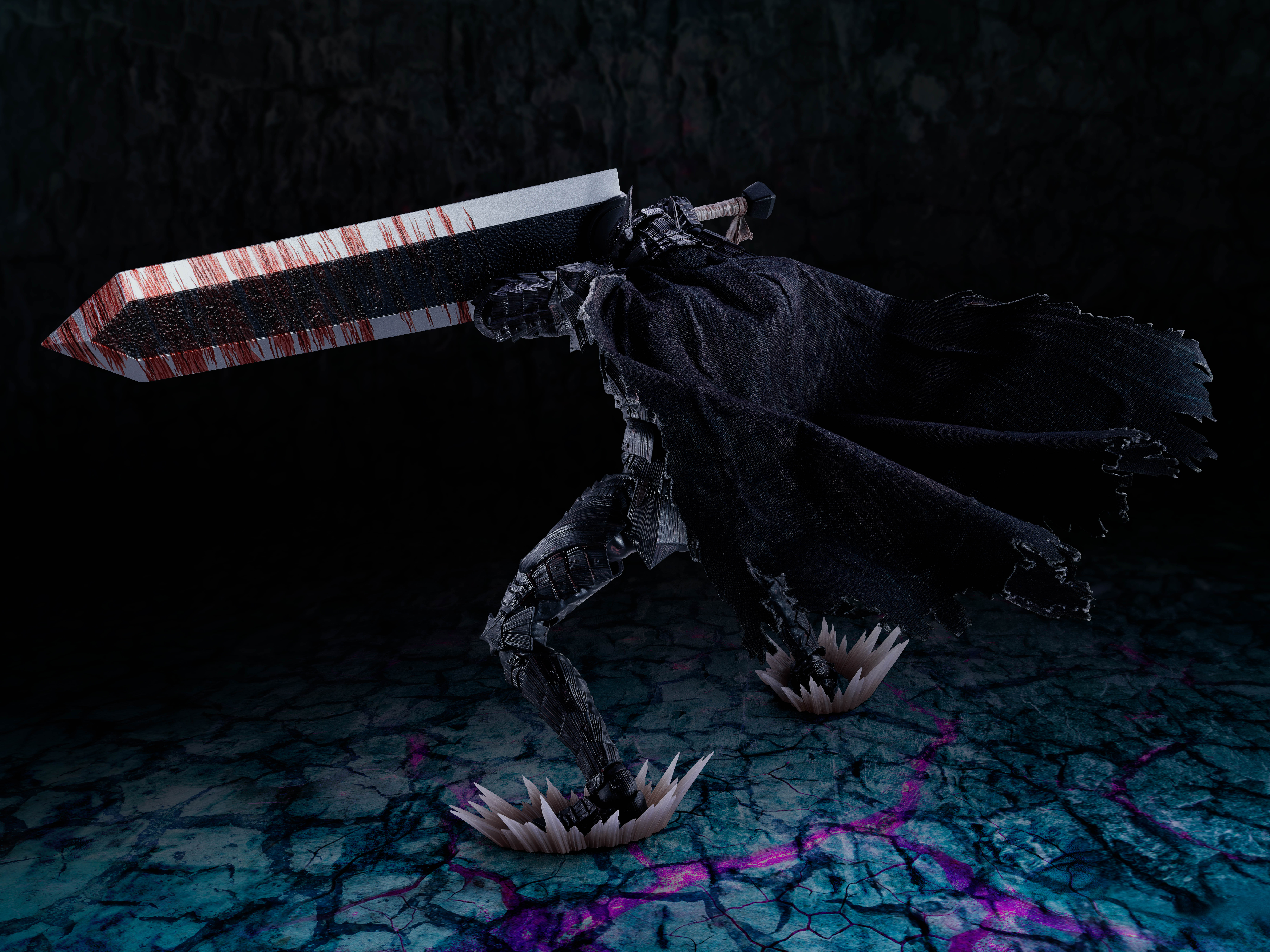Berserk S.H.Figuarts Guts (Berserker Armor) (Heat of Passion Battle Ver.) Action Figure Gallery Image 4