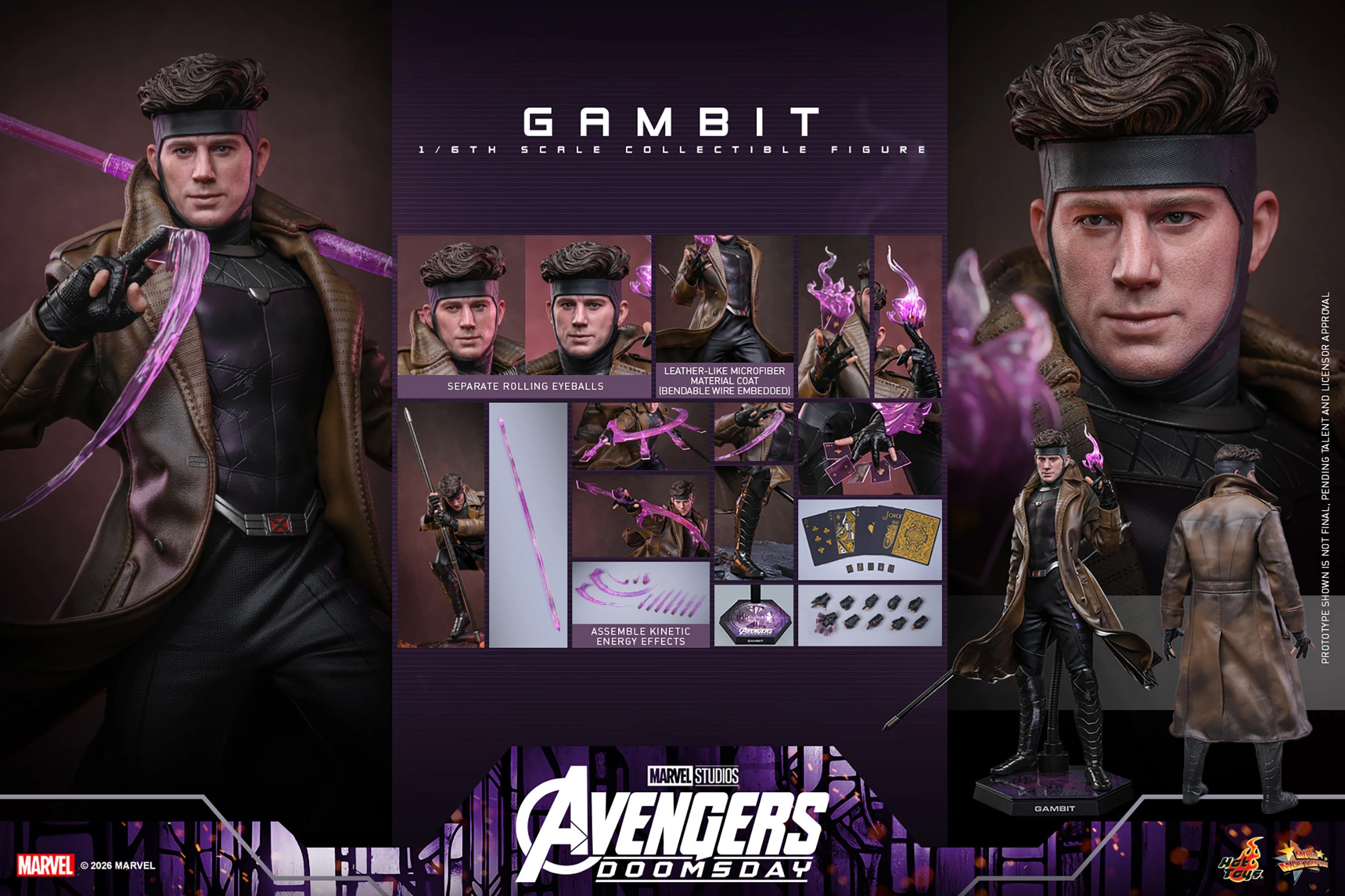 Avengers: Doomsday MMS910 Gambit 1/6th Scale Collectible Figure Gallery Image 24