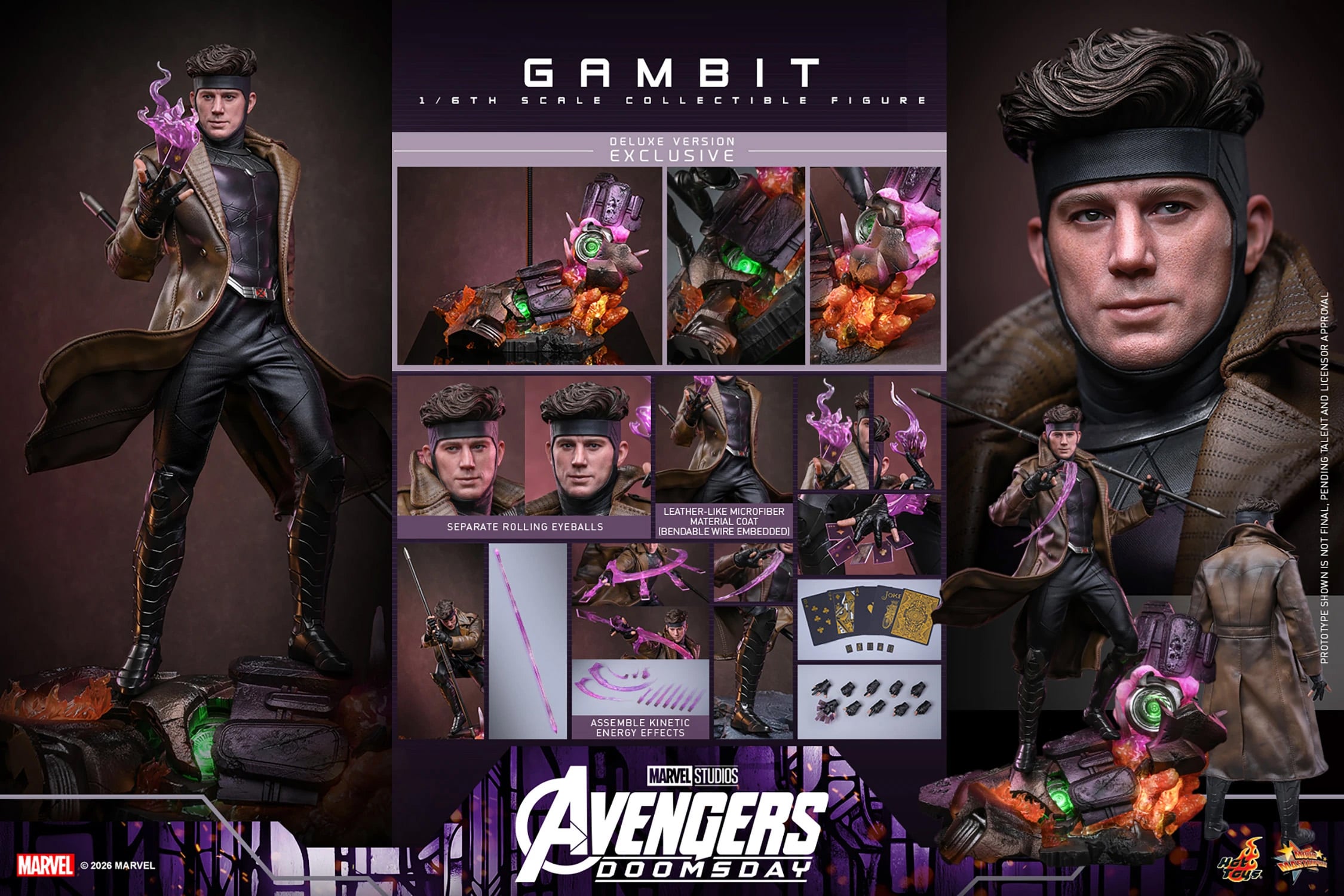 Avengers: Doomsday MMS911 Gambit (Deluxe Ver.) 1/6th Scale Collectible Figure Gallery Image 26