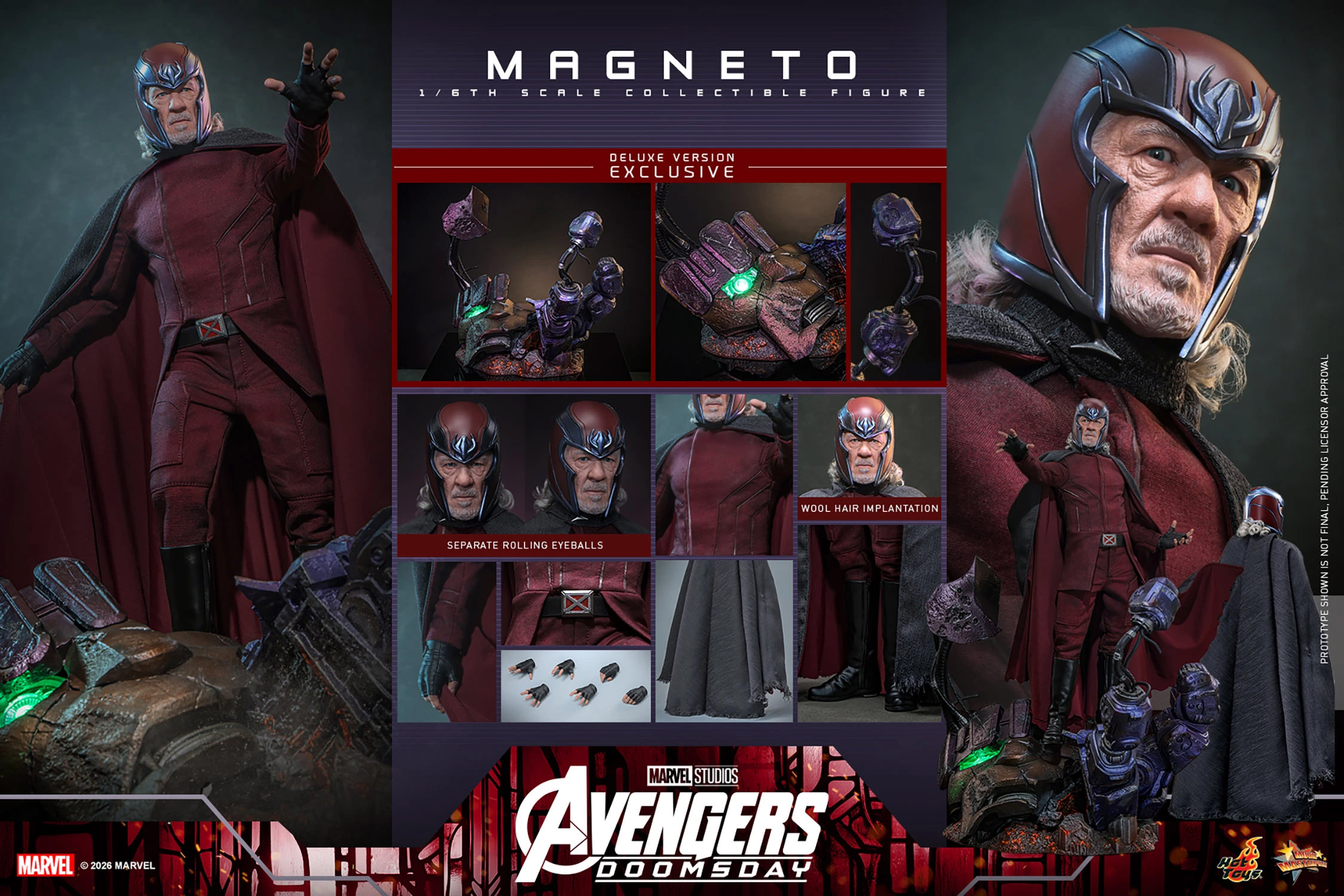 Avengers: Doomsday MMS913 Magneto (Deluxe Ver.) 1/6th Scale Collectible Figure Gallery Image 26