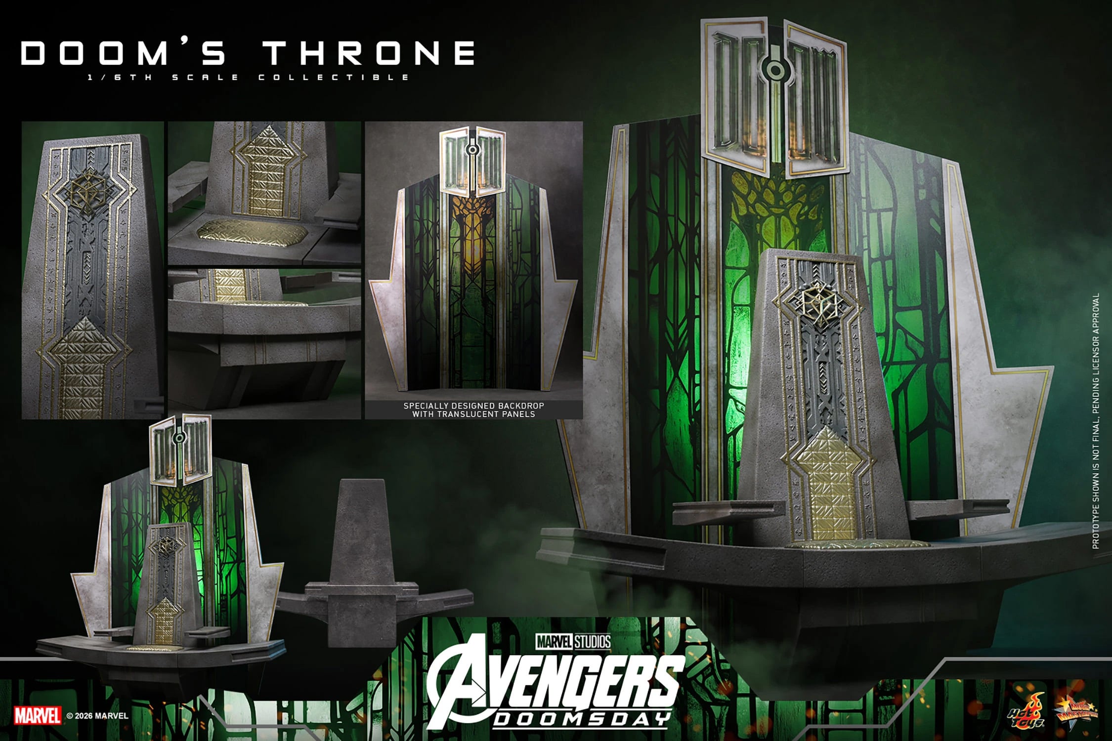 Avengers: Doomsday ACS016 Doom's Throne 1/6th Scale Collectible Accessory Gallery Image 16