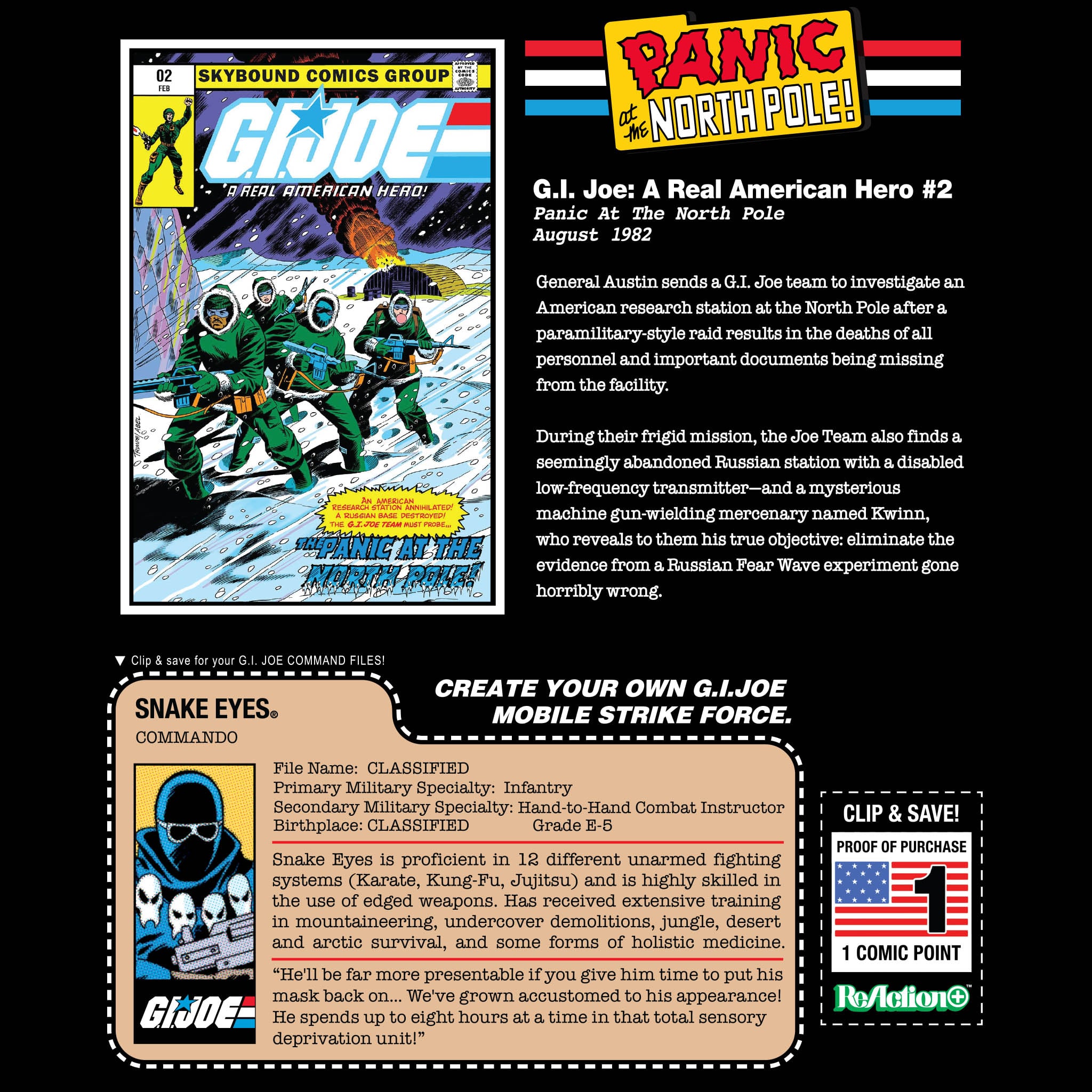 G.I. Joe ReAction+ Snake Eyes Limited Edition Action Figure & Comic Set Gallery Image 8