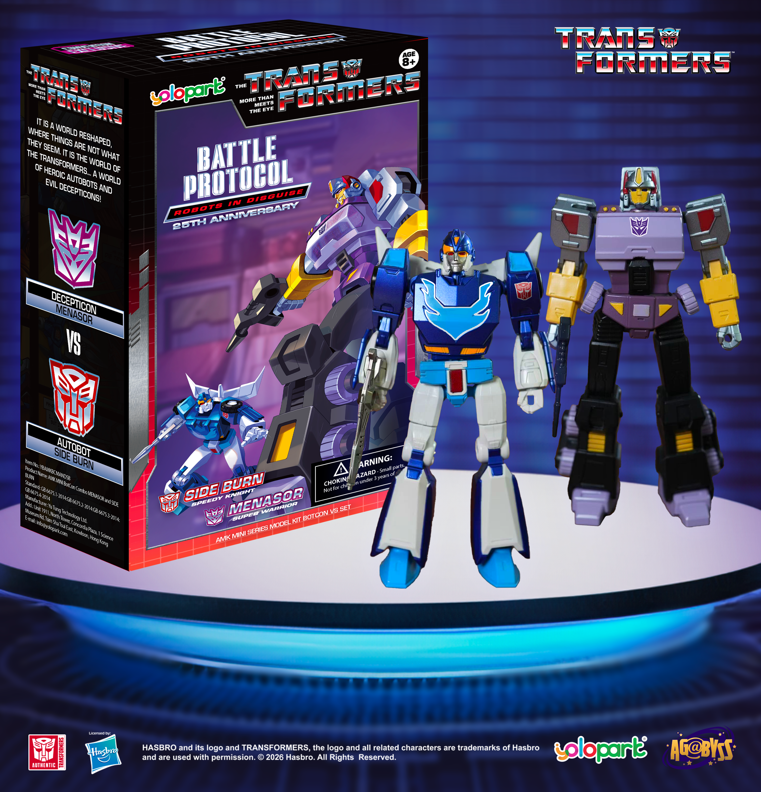 Transformers: Robots in Disguise Battle Protocol AMK Mini Side Burn vs. Menasor BotCon 2026 Exclusive Model Kit Set Gallery Image 3