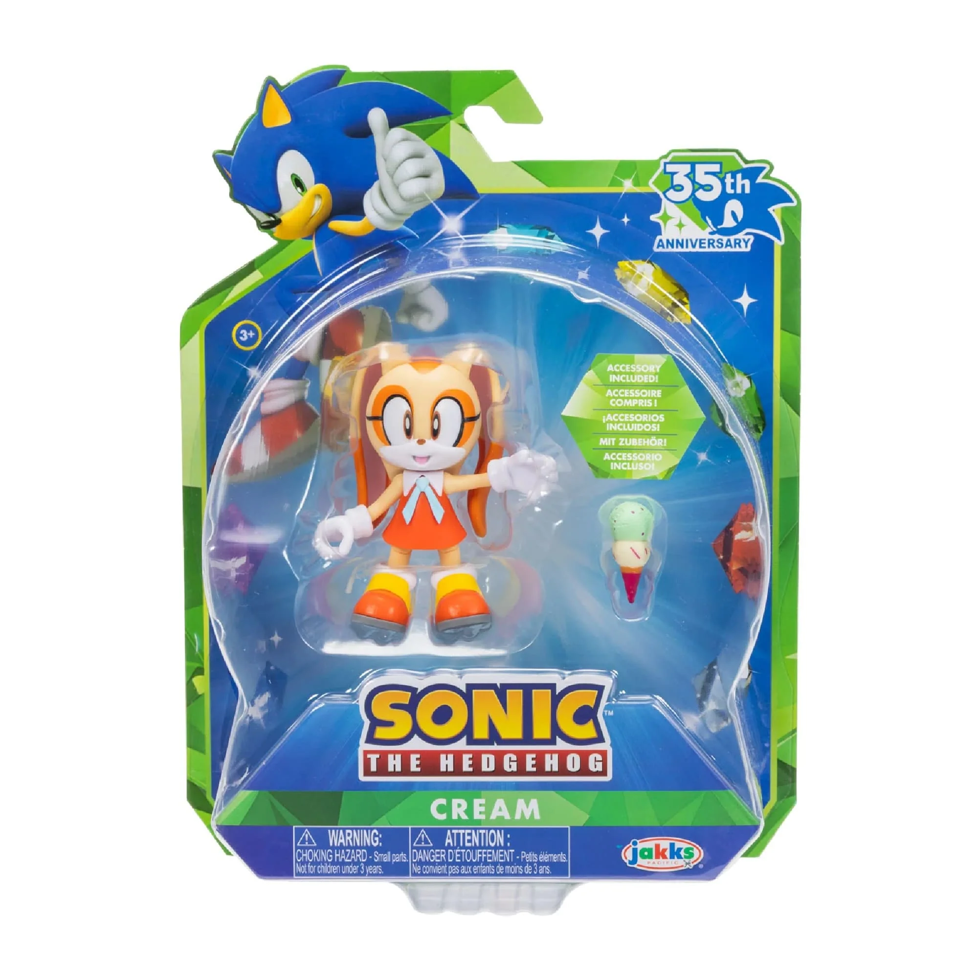 Sonic the Hedgehog 35th Anniversary Cream 4-Inch Scale Action Figure Gallery Image 5