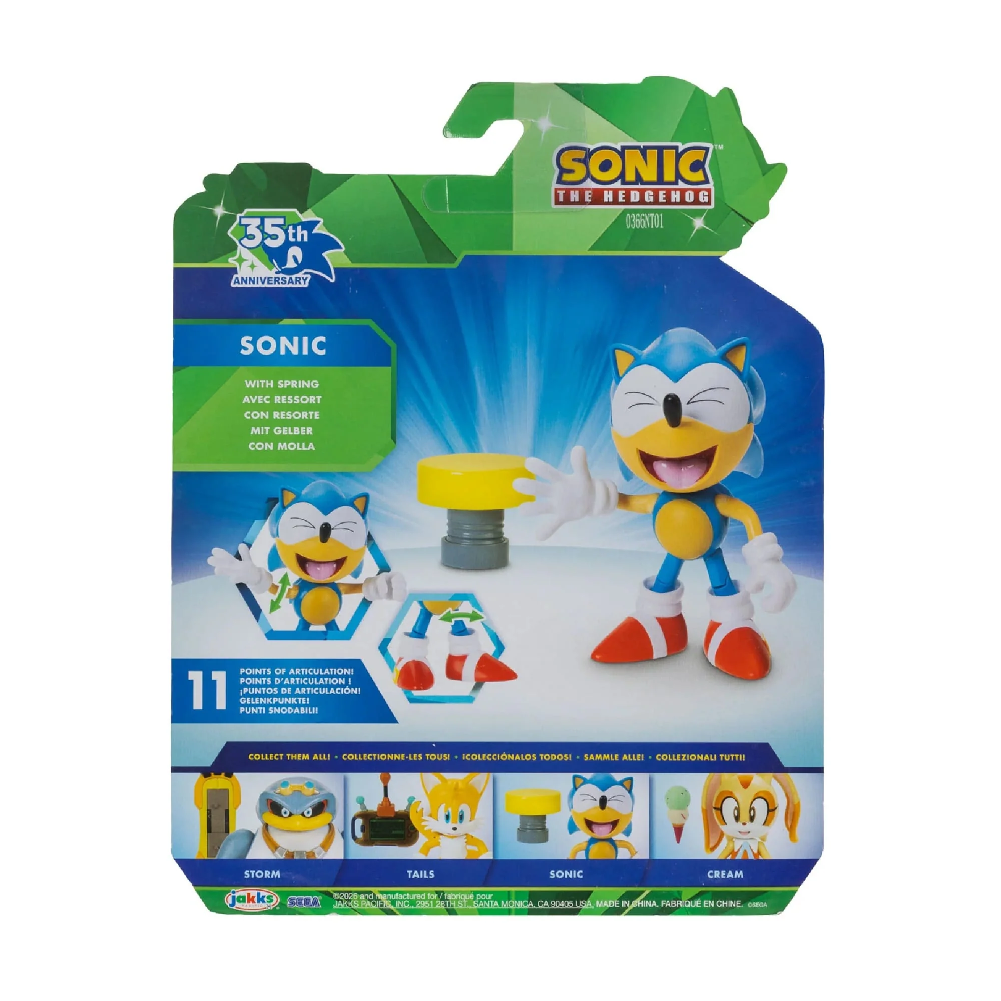 Sonic the Hedgehog 35th Anniversary Classic Sonic 4-Inch Scale Action Figure Gallery Image 6