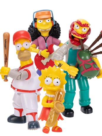 Image of The Simpsons 5-Inch Scale Wave 7 Set of 4 Action Figures